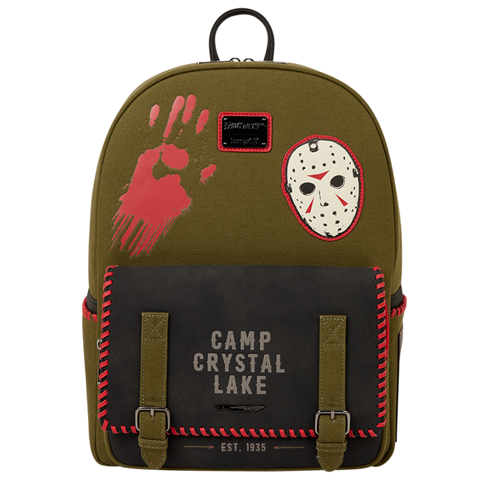 Loungefly Friday the 13th Camp Crystal Lake Canvas Glow Full-Size Backpack