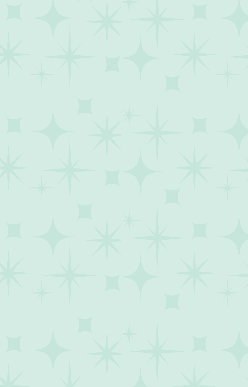 Teal background with holiday stars pattern