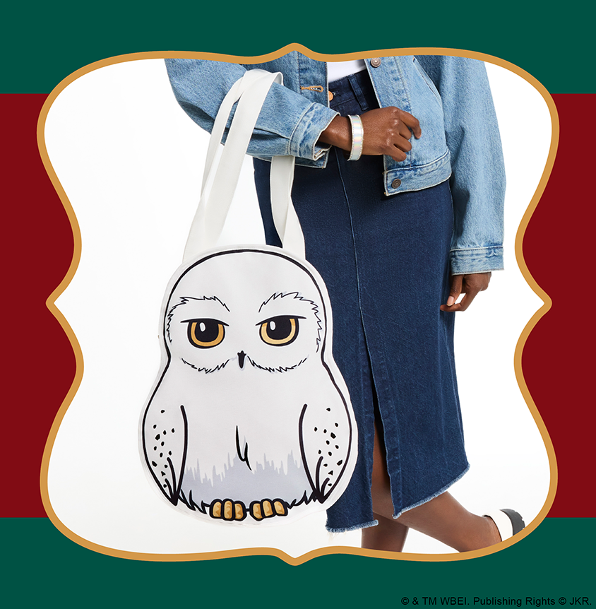 Green background with model showcasing Loungefly Wicked: For Good I Feel Wicked Crossbody Bag