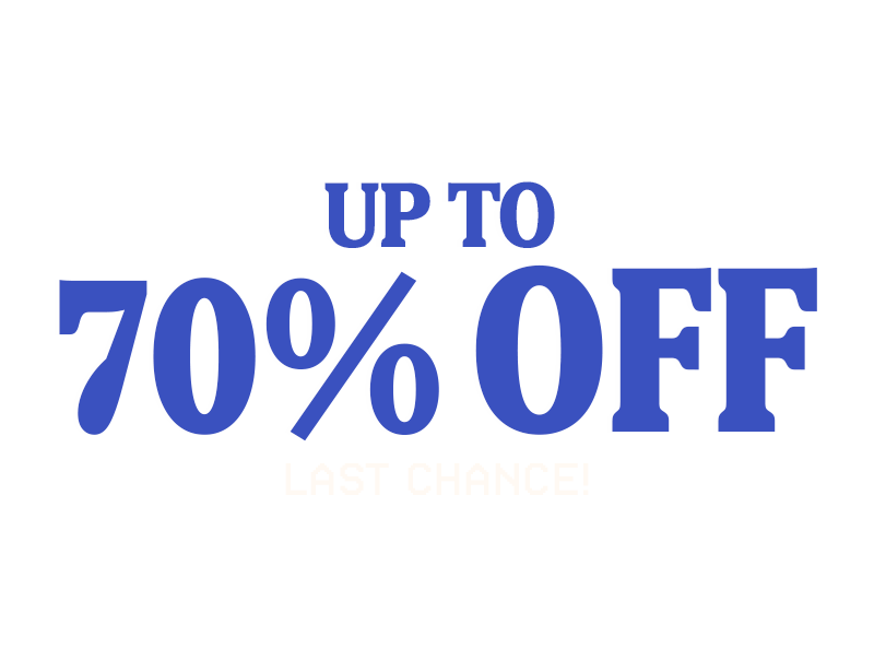 Blue text for Funko's Black Friday sale. Up to 70% Off!