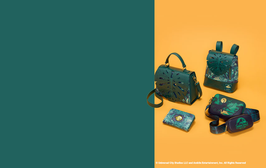 Orange product background featuring Sold Out Loungefly Jurassic Park collection sweepstakes for Fan Reward members. Join now!