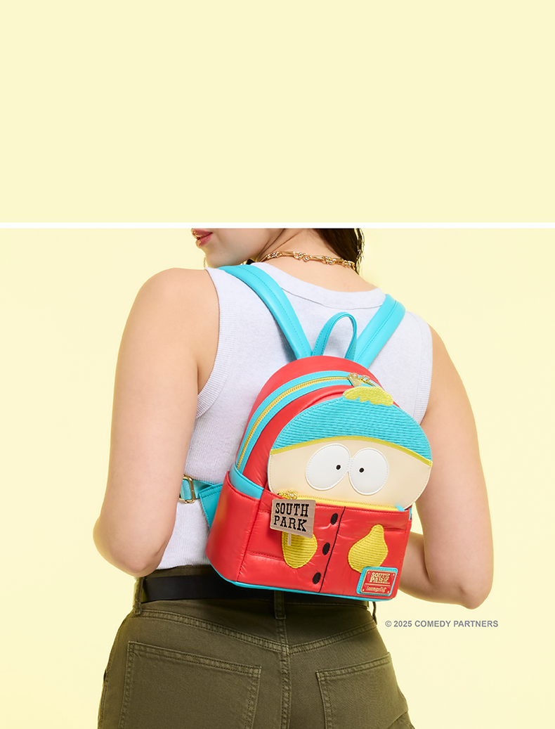 Yellow background featuring Loungefly June South Park collection