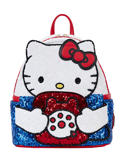 Sanrio Exclusive Hello Kitty 50th Anniversary Phone Sequin Cosplay Mini Backpack