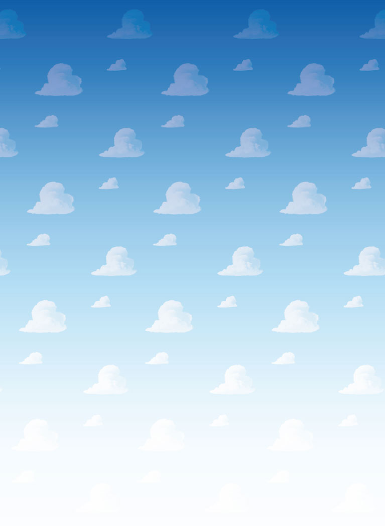 Dark Blue to White gradient background with seamless cloud pattern