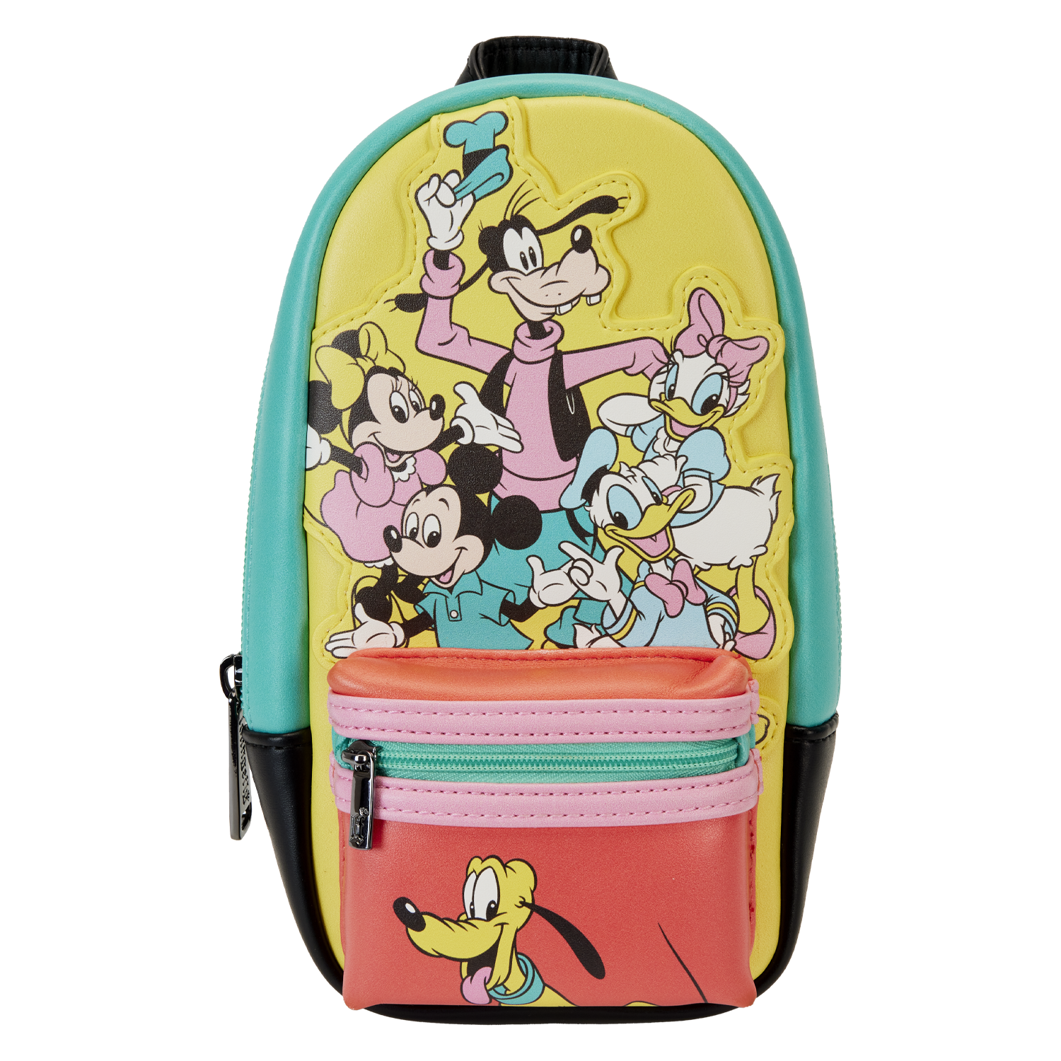 Disney Mickey Mouse Character Single Zipper Blue Pencil Case