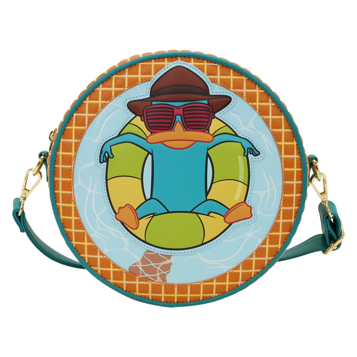 Loungefly Multicolor Phineas & Ferb Perry The Platypus Pool Crossbody Bag