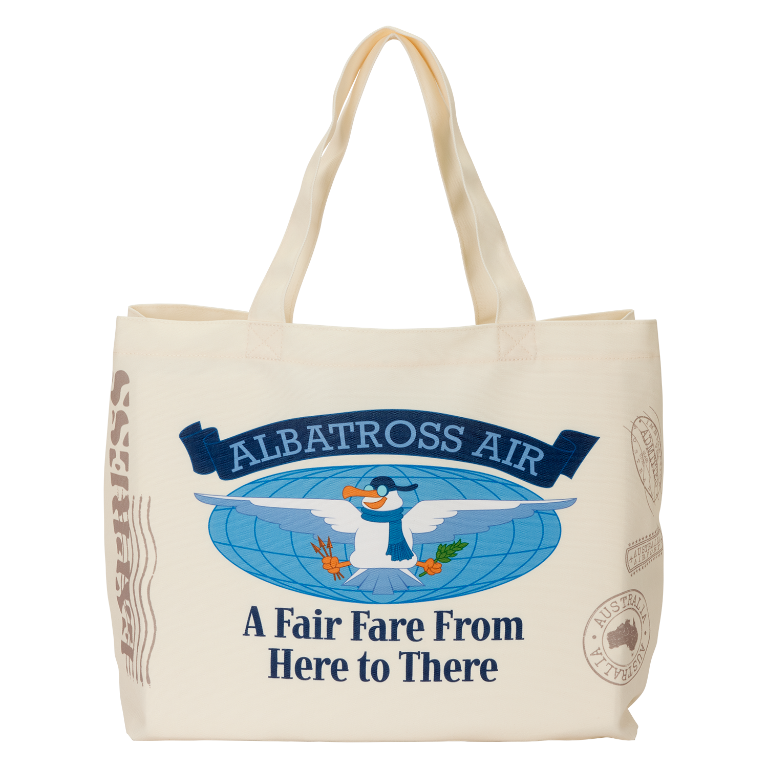 Loungefly Multicolor The Rescuers Down Under Albatross Air Oversized Canvas Tote Bag