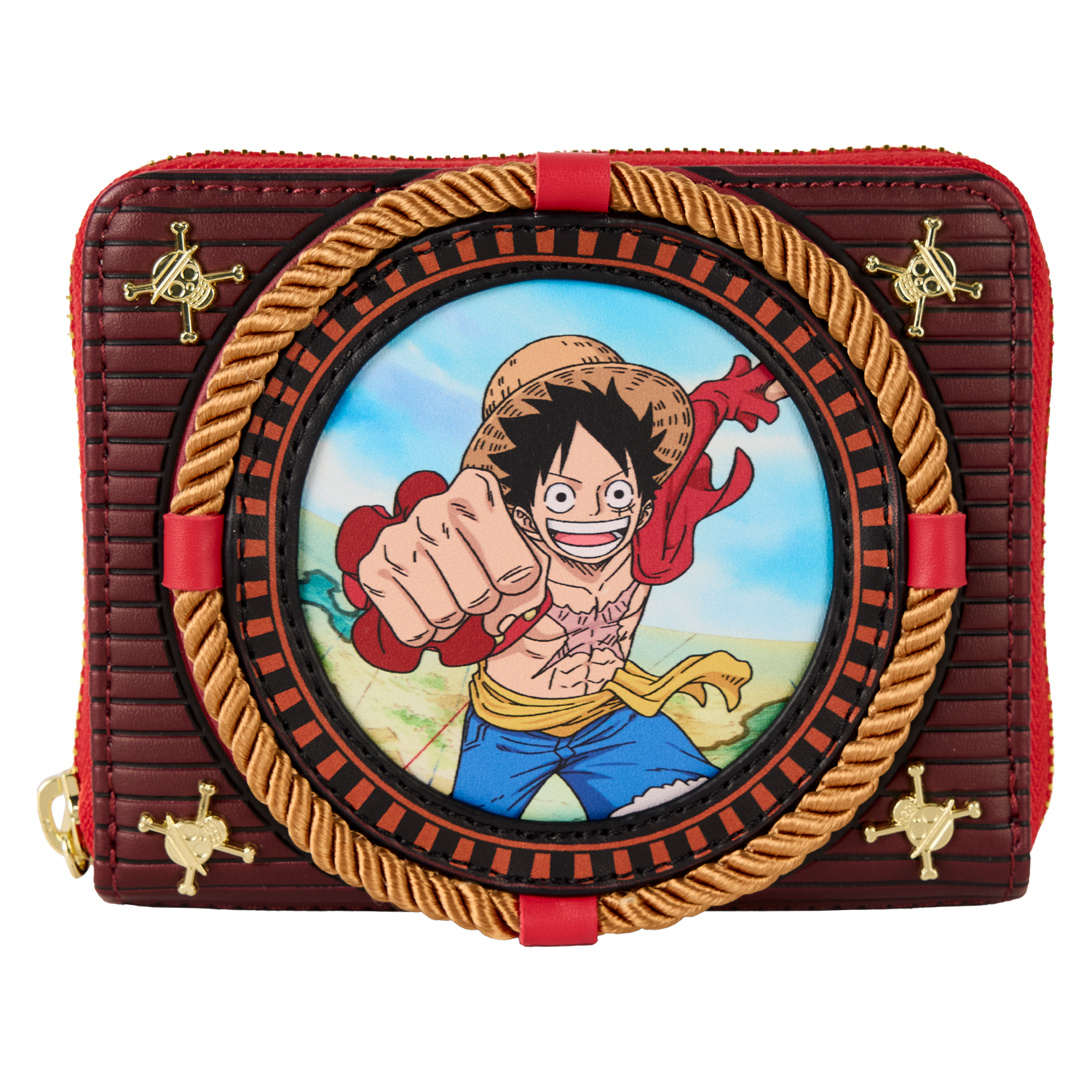 Loungefly Multicolor One Piece Luffy Zip Around Wallet