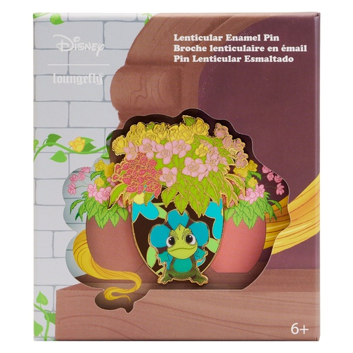 LF Disney Tangled Lenticular Pascal Flowers Enamel Keychain
