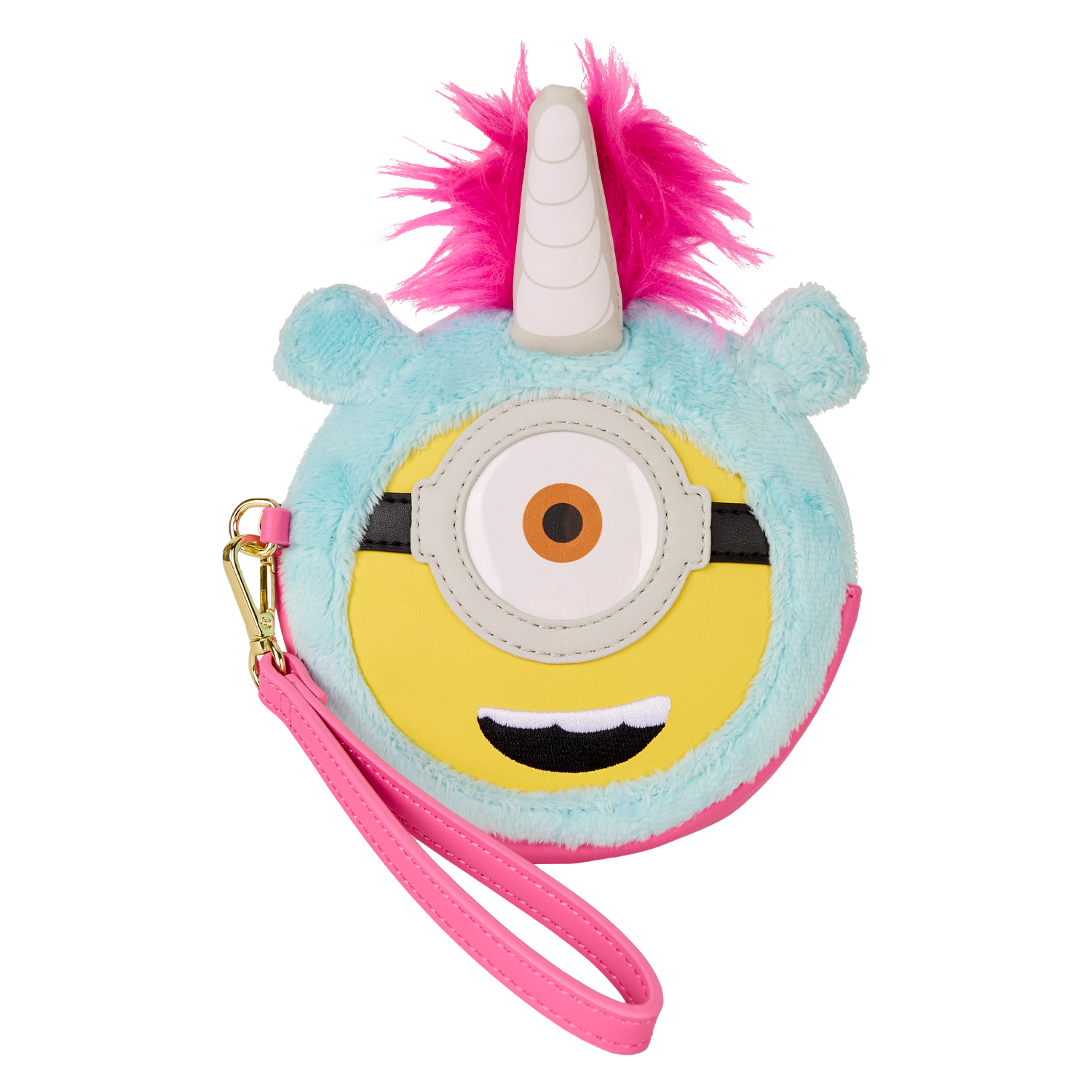 Loungefly Multicolor Minions Fluffy Unicorn Costume Plush Wristlet Wallet