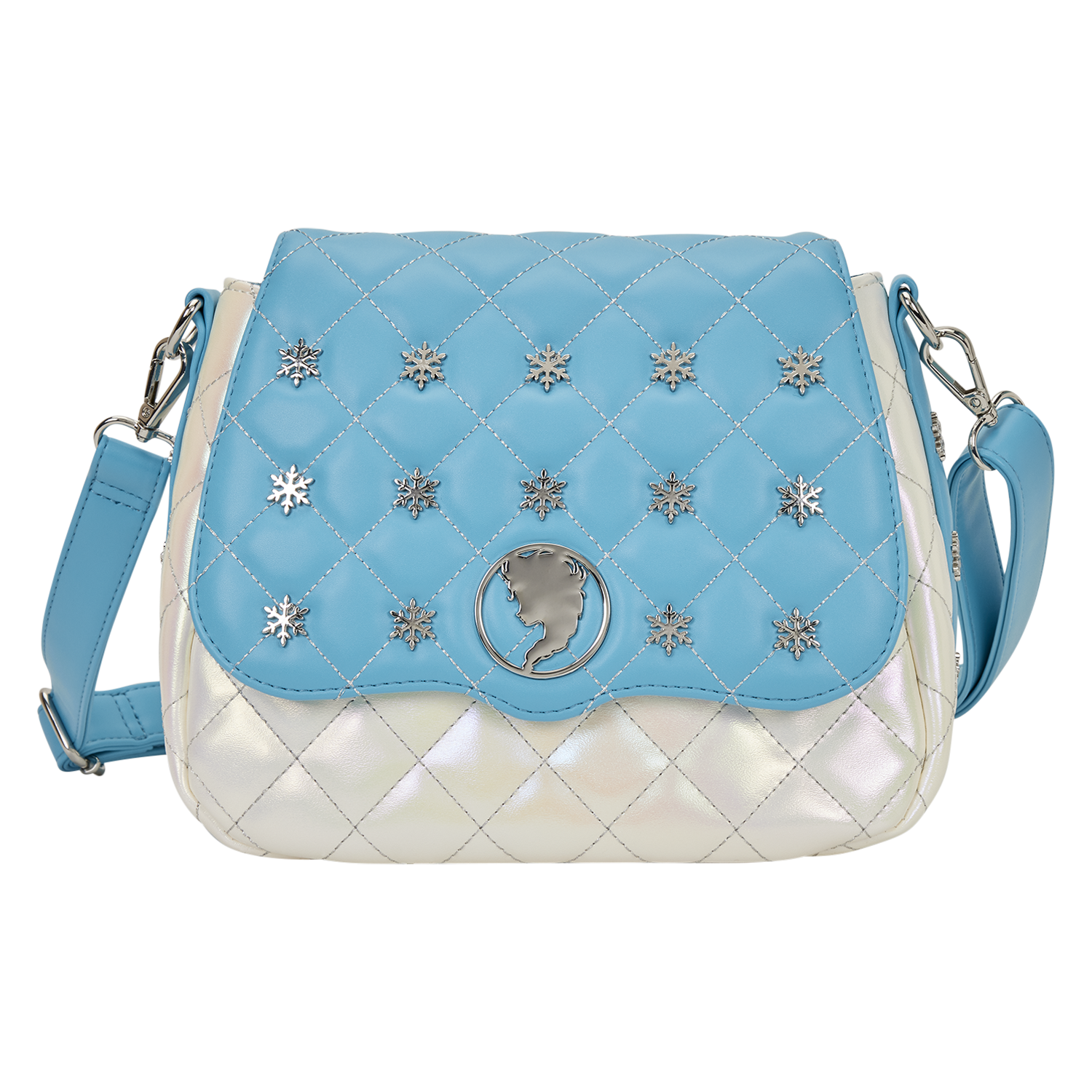 Loungefly Multicolor Frozen Princess Elsa Pearlescent Crossbody Bag