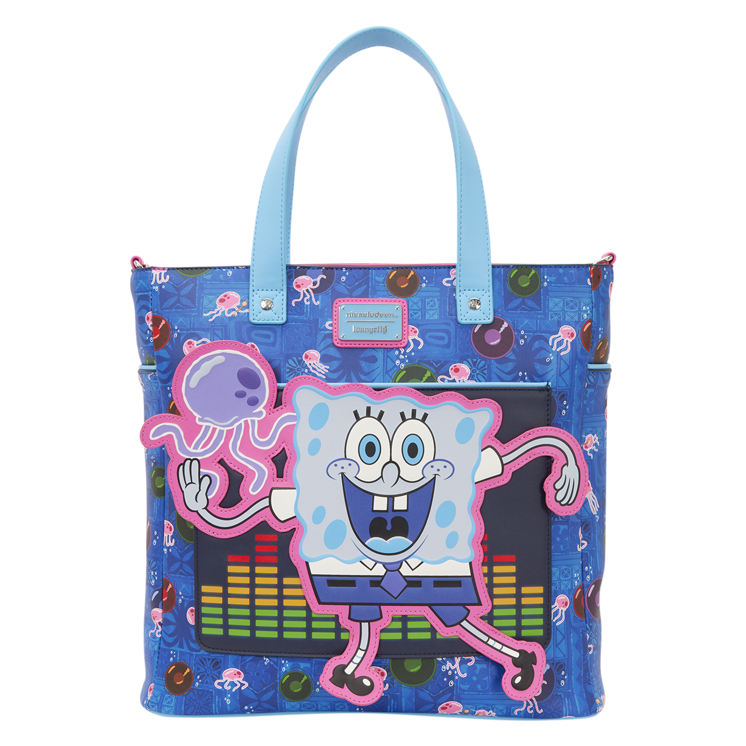 Loungefly Multicolor Nickelodeon Spongebob Jelly Dance Tote Bag