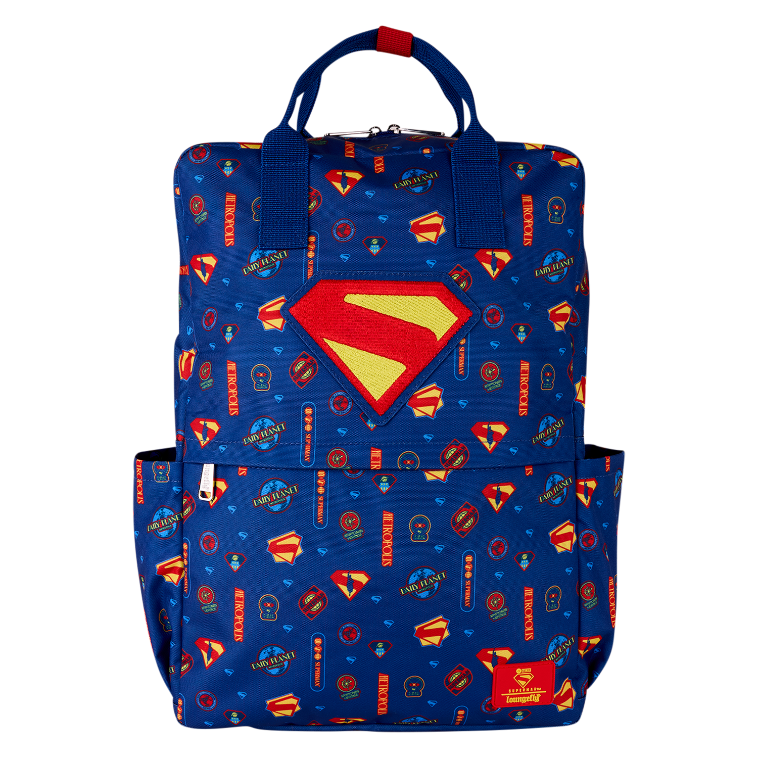Loungefly Multicolor Superman All-Over Print Full-Size Backpack