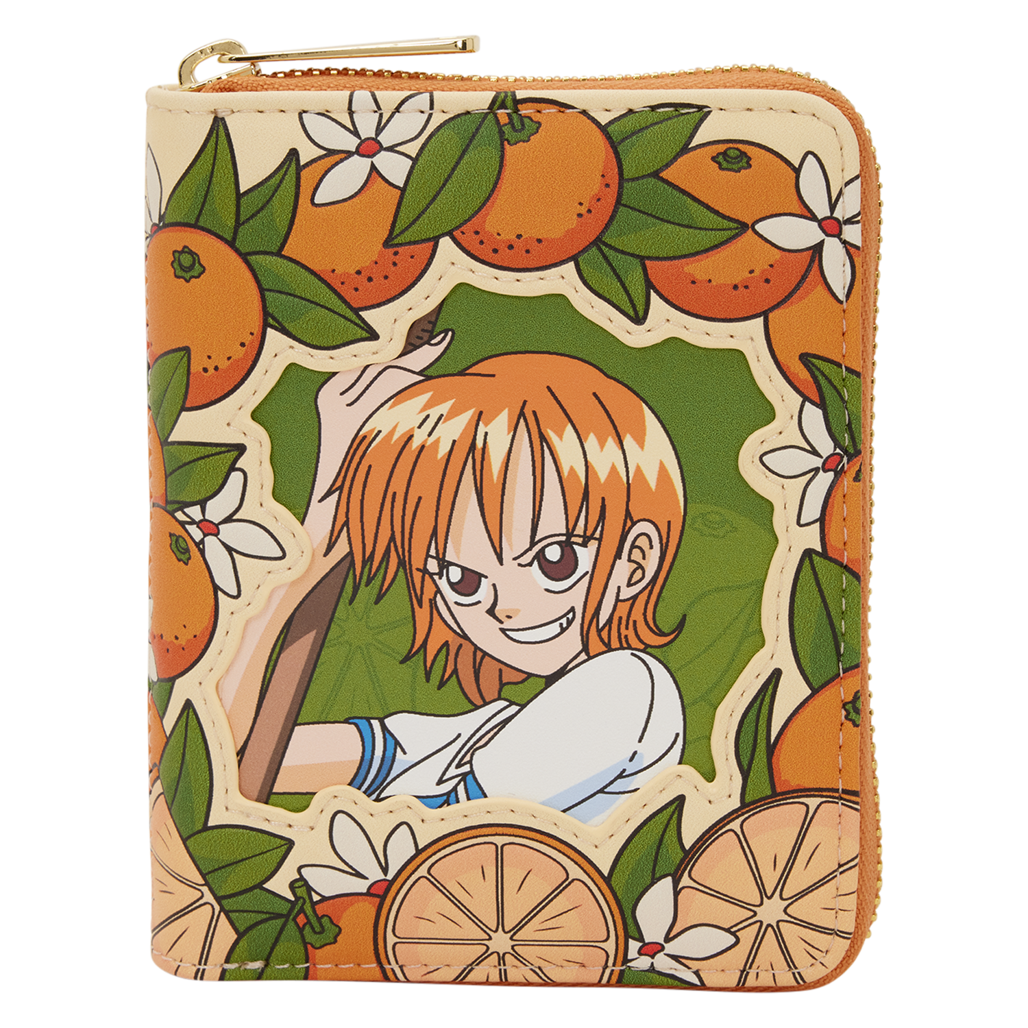 Loungefly Multicolor One Piece Nami & Tangerines Zip Around Wallet