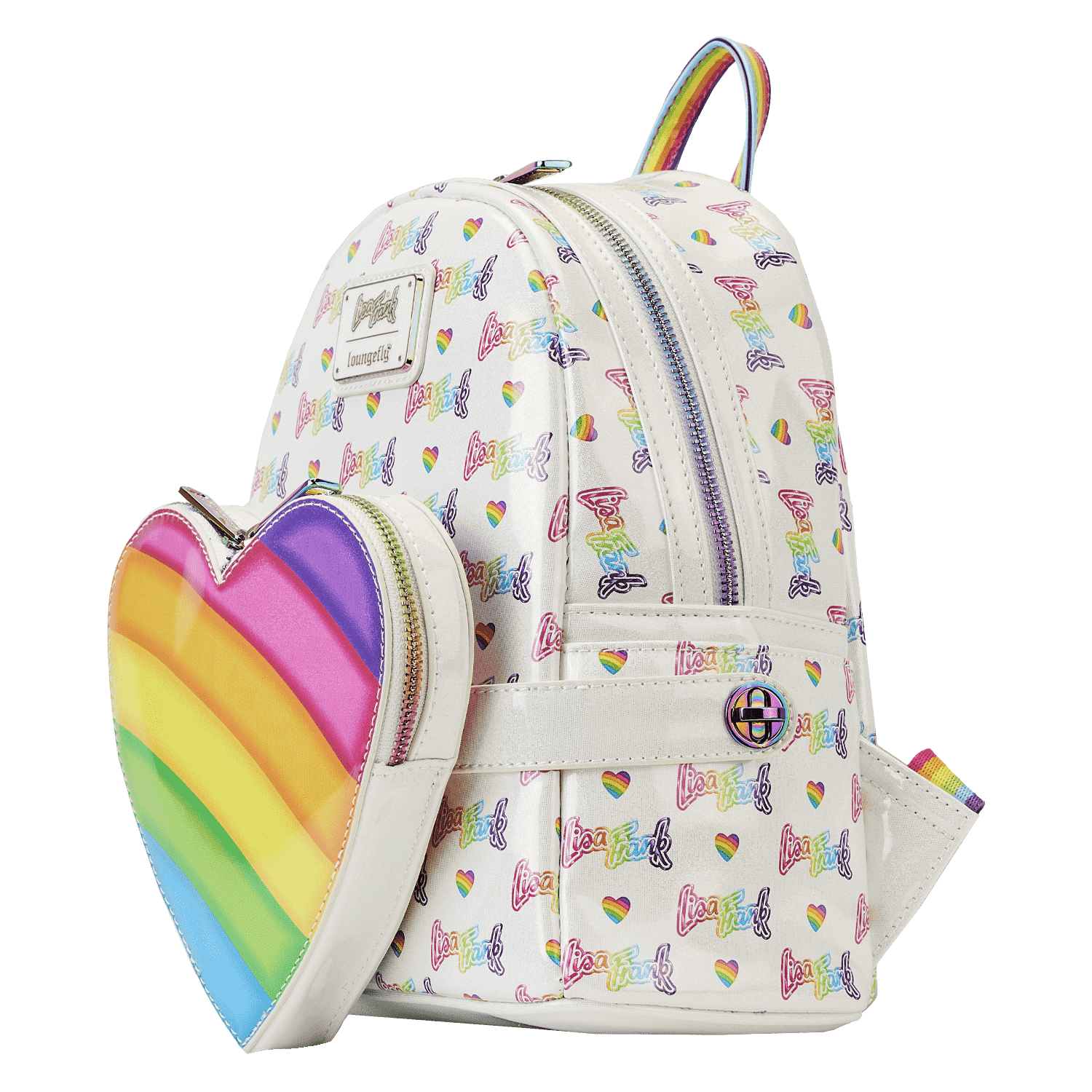 Buy Lisa Frank Rainbow Heart Mini Backpack with Waist Bag at Loungefly.