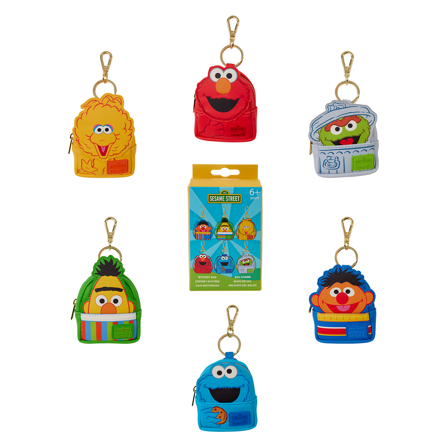 Loungefly Multicolor Sesame Street Cosplay Mystery Mini Backpack Keychain Charm