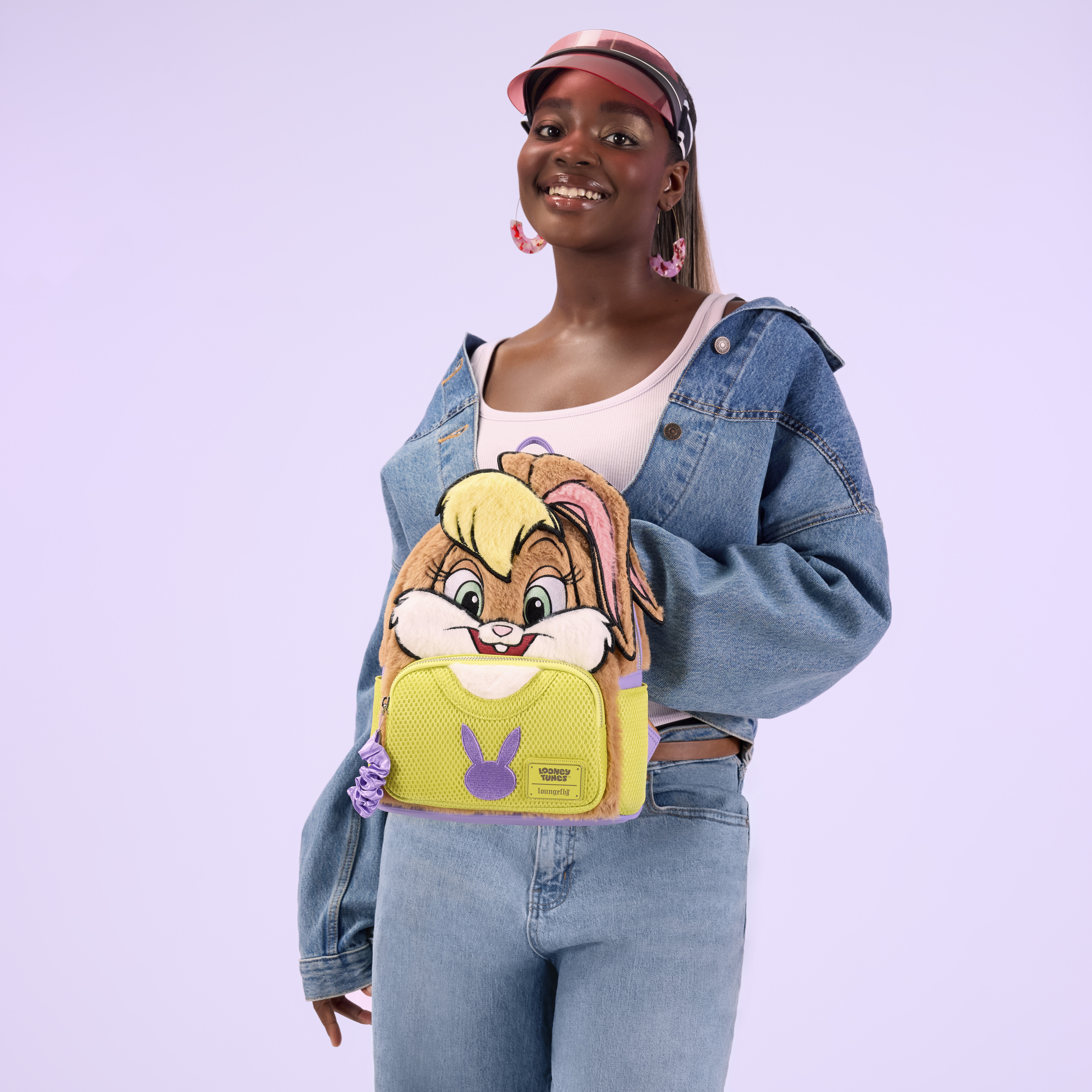 NWT Loungefly Looney Tunes Lola Bunny Plush Backpack Loungefly WB Looney Tunes Lola Bunny Plush Cosplay Mini  main image 3