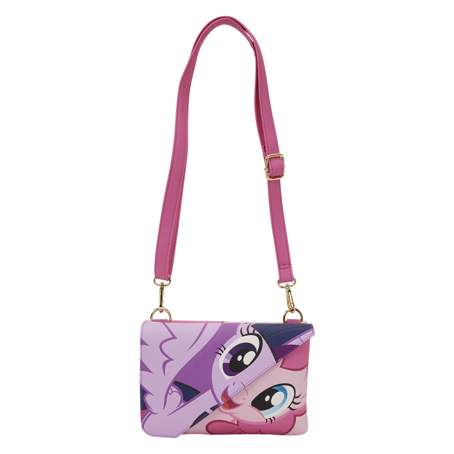 Loungefly Multicolor My Little Pony Twilight Sparkle & Pinkie Pie Crossbody Bag