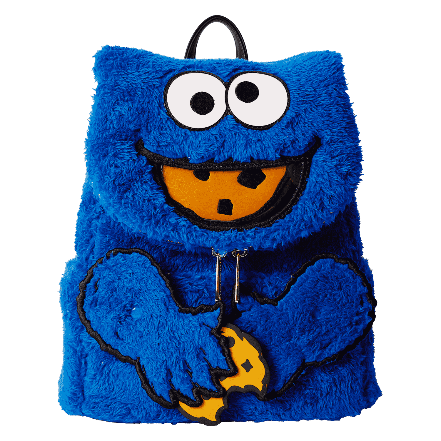 ☆Loungefly☆Cookie Monster Mini Backpack With Coin Bag Sesame Street Cookie Monster Plush Cosplay Mini Backpack