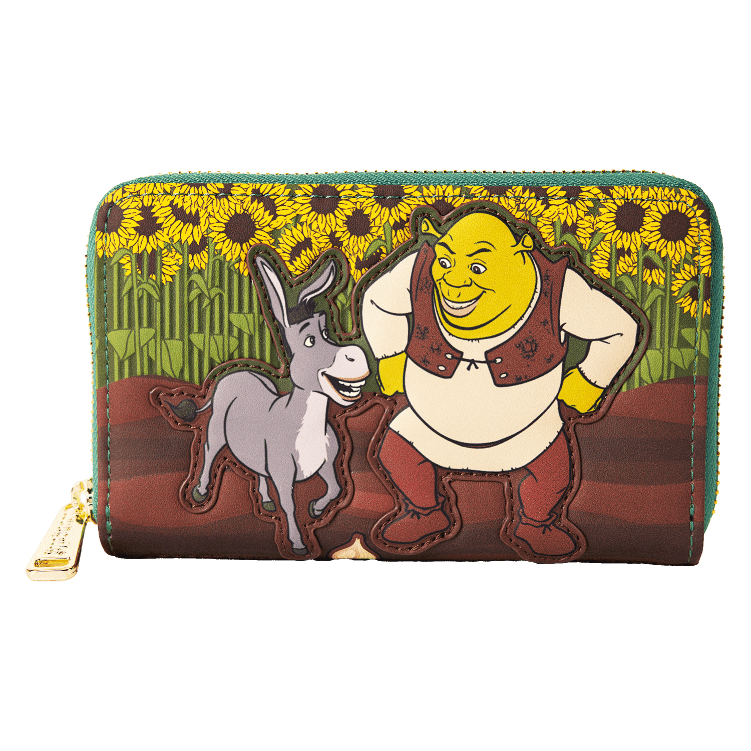 Shrek & Donkey Sunflower Field Zip Around Wallet