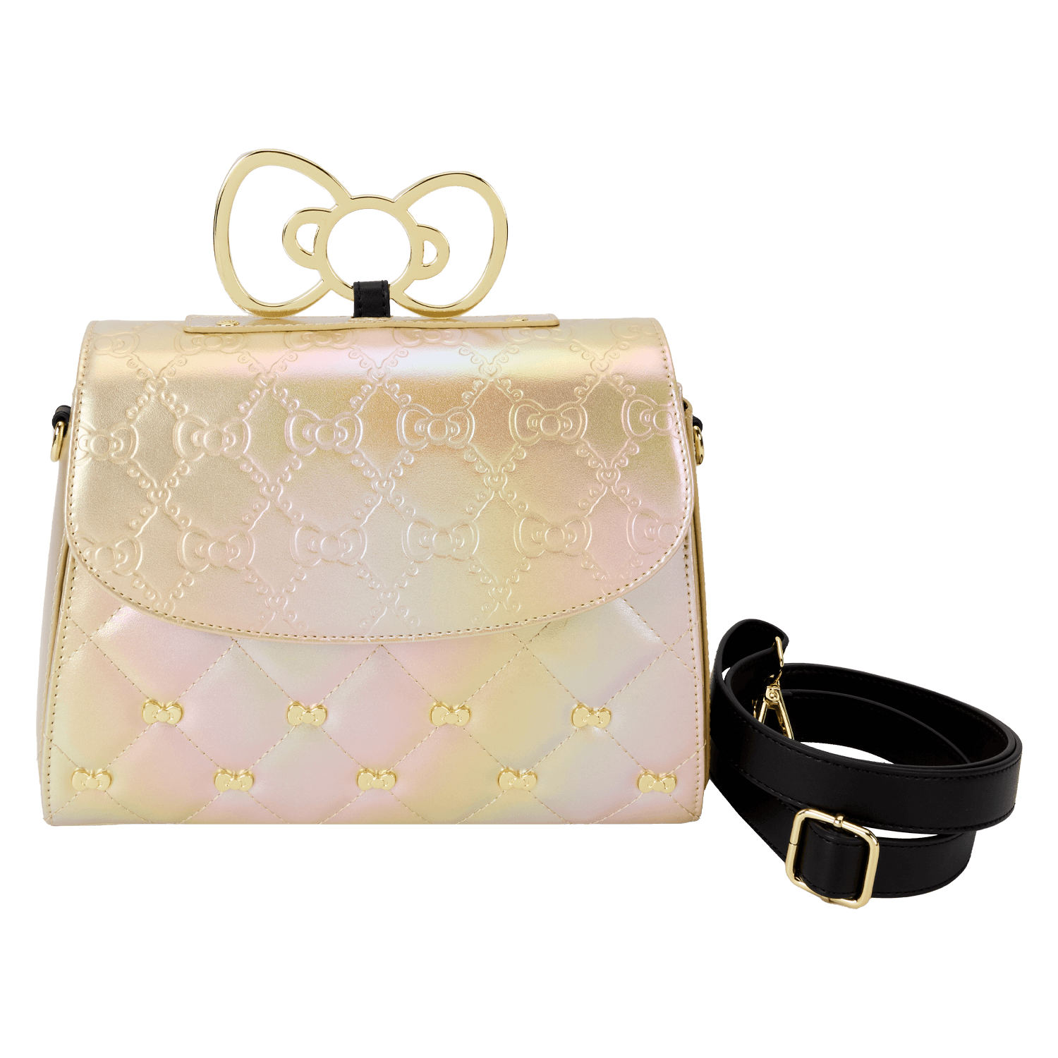 Sanrio Hello Kitty 50th Anniversary Metallic Gold Crossbody Bag | Loungefly