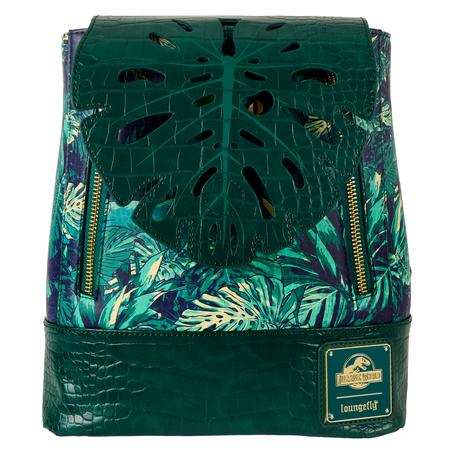 Loungefly Multicolor Jurassic World Jungle Velociraptor Glow Drawstring Mini Backpack