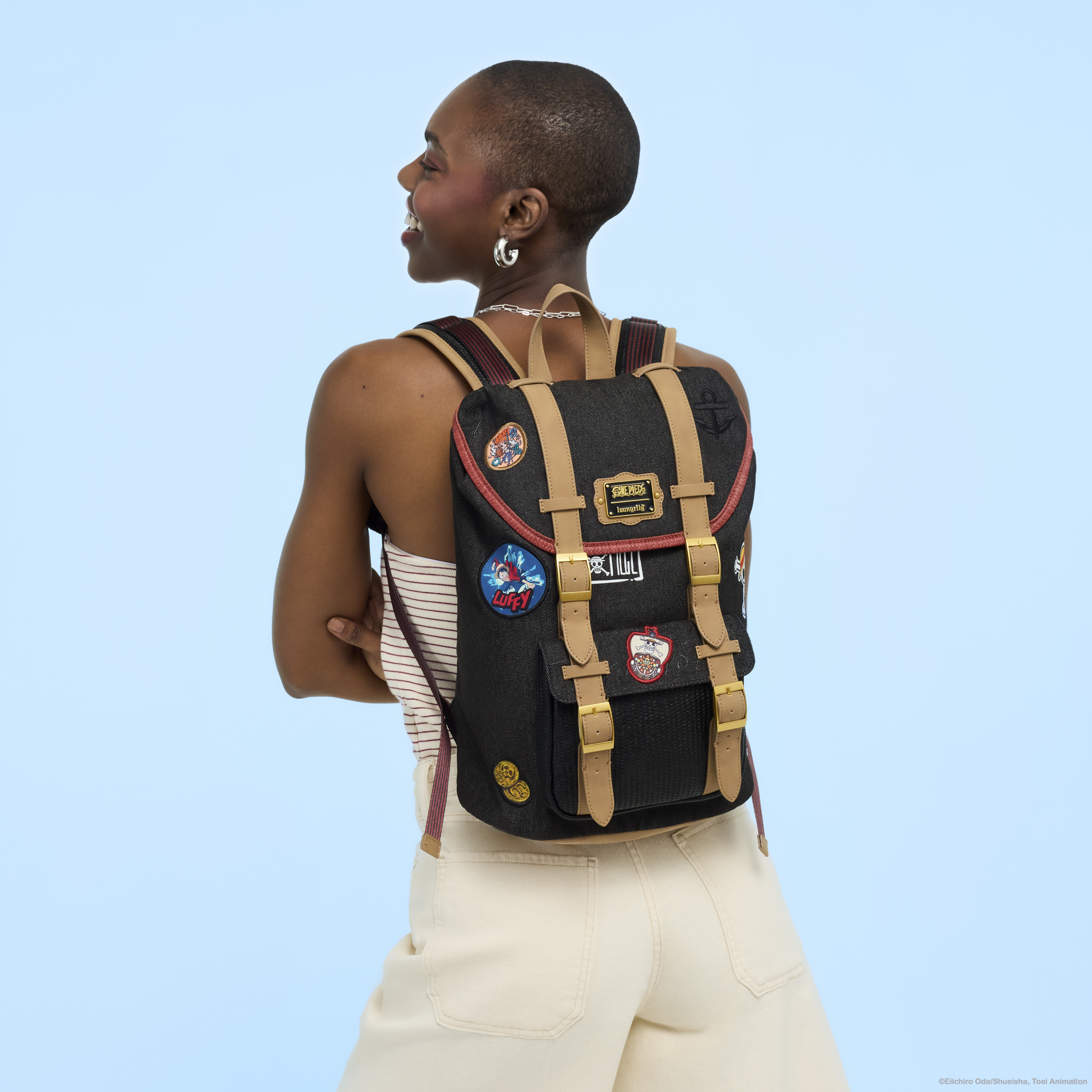 Loungefly Limited Edition OnePiece BackPack Brand New NWT Loungefly One Piece Wanted Dead or Alive Monkey D. Luffy  main image 4