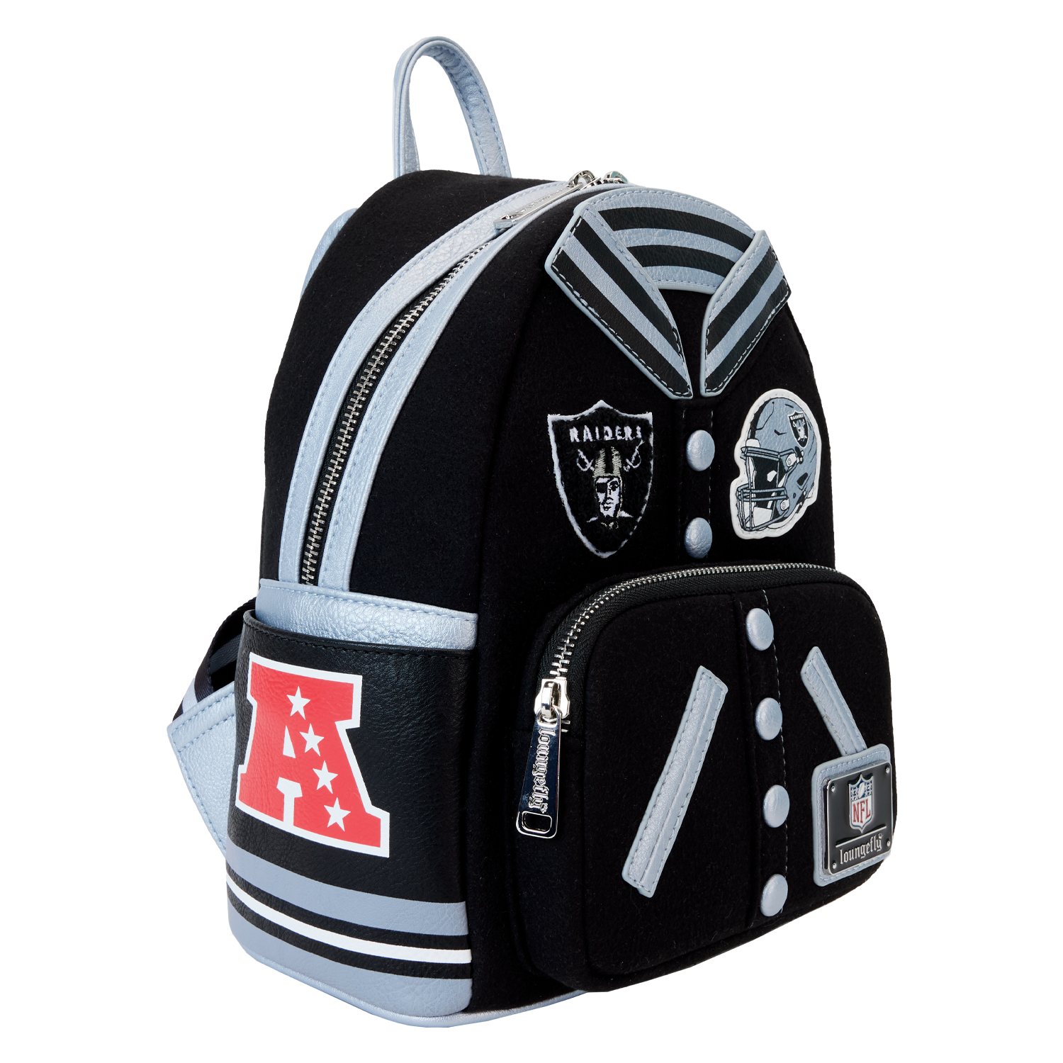 Buy NFL Las Vegas Raiders Varsity Mini Backpack at Loungefly.