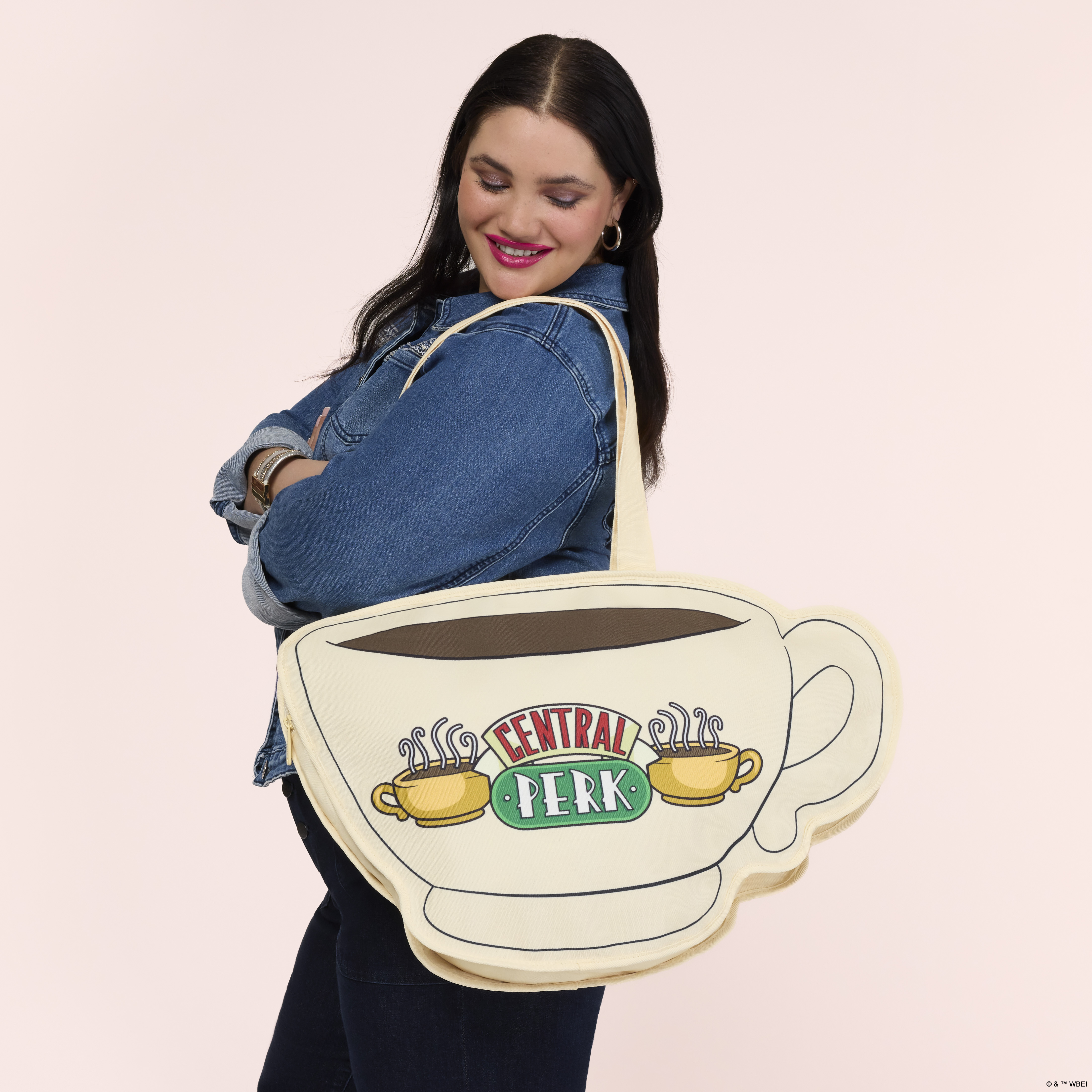 Friends Central Perk Coffee Cup Oversized Canvas Tote Bag 