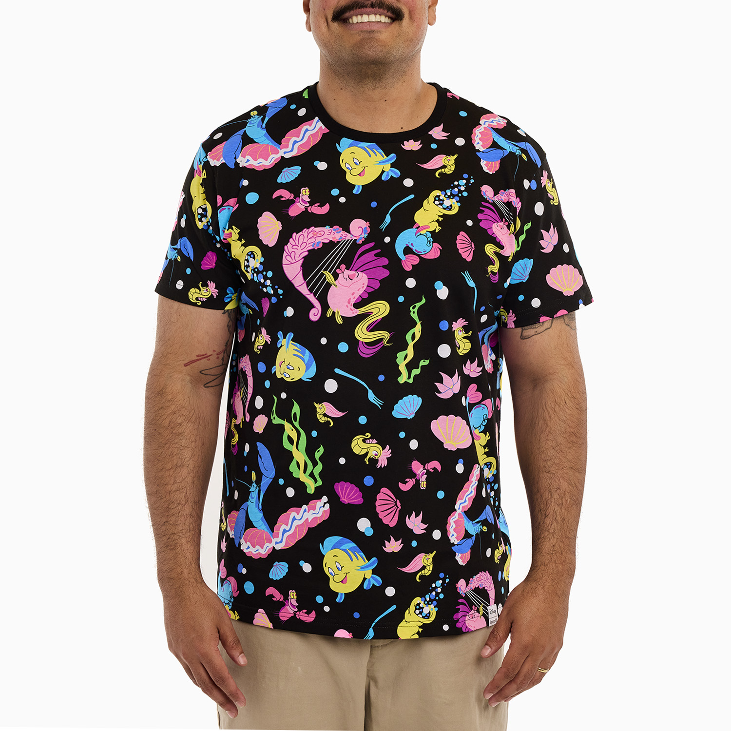 The Little Mermaid 35th Anniversary Life is the Bubbles All-Over Print Unisex Tee | Loungefly