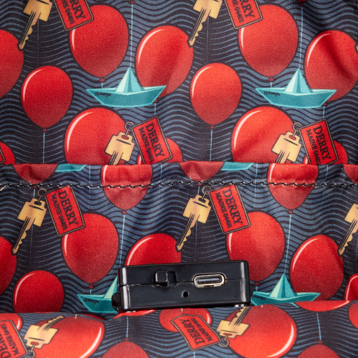 Mini Sac à Dos Loungefly Warner Bros - Pennywise (Ça) - Yeux Lumineux, Licence Officielle