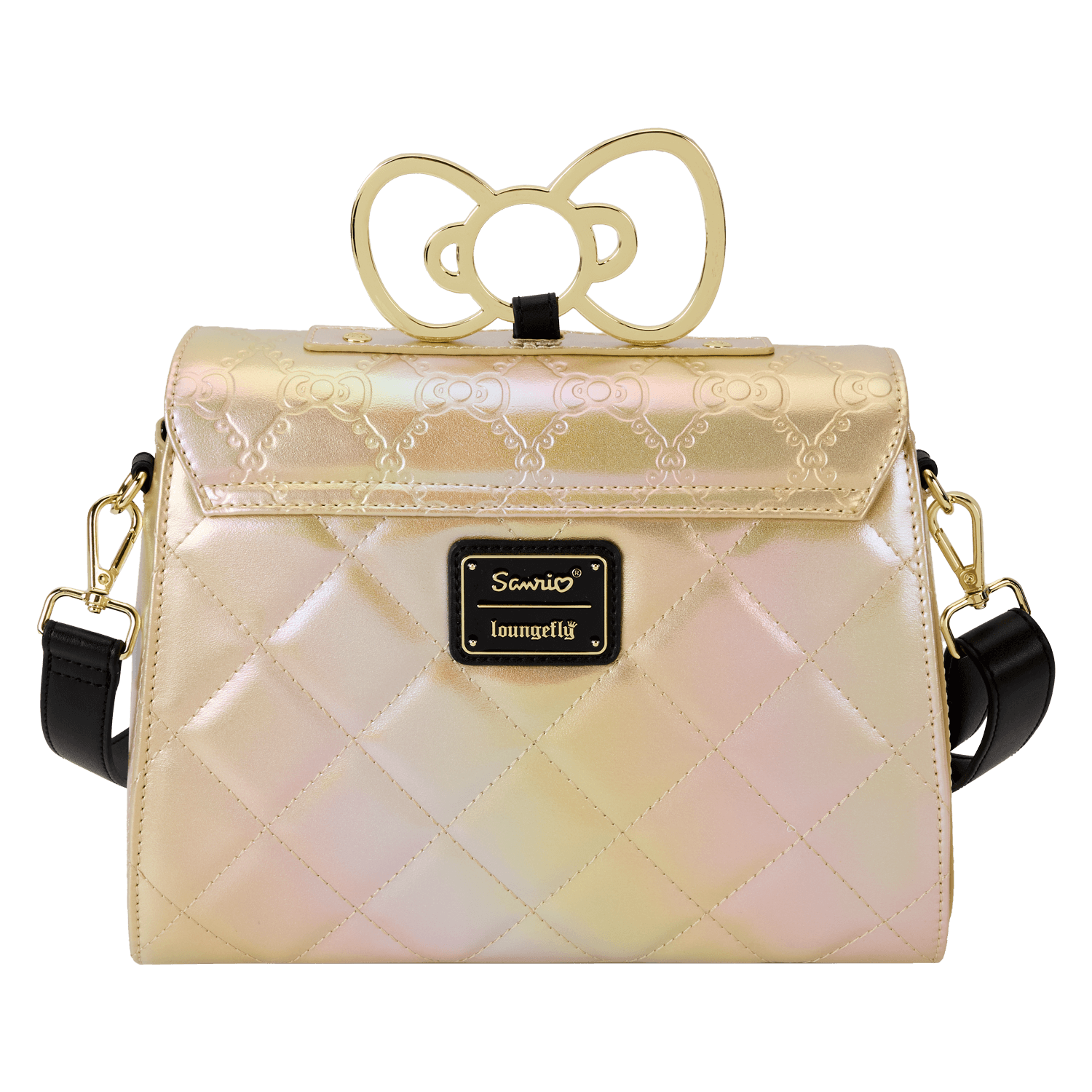Sanrio Hello Kitty 50th Anniversary Metallic Gold Crossbody Bag | Loungefly
