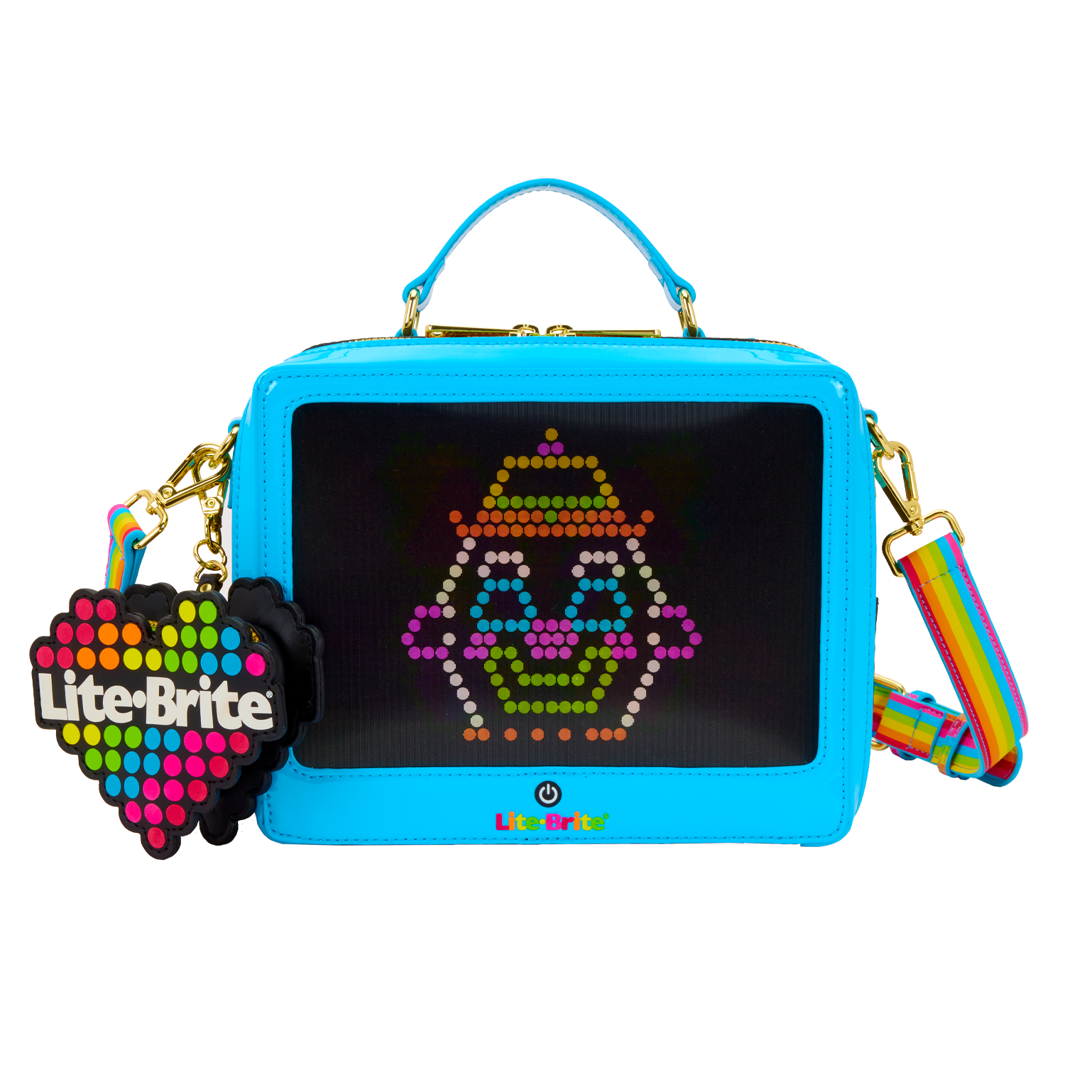 Loungefly Multicolor Lite-Brite Lenticular Glow Crossbody Bag With Coin Bag