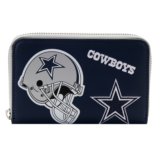 Repurposed Football Bifold Wallet With Dalls Cowboys Patch 