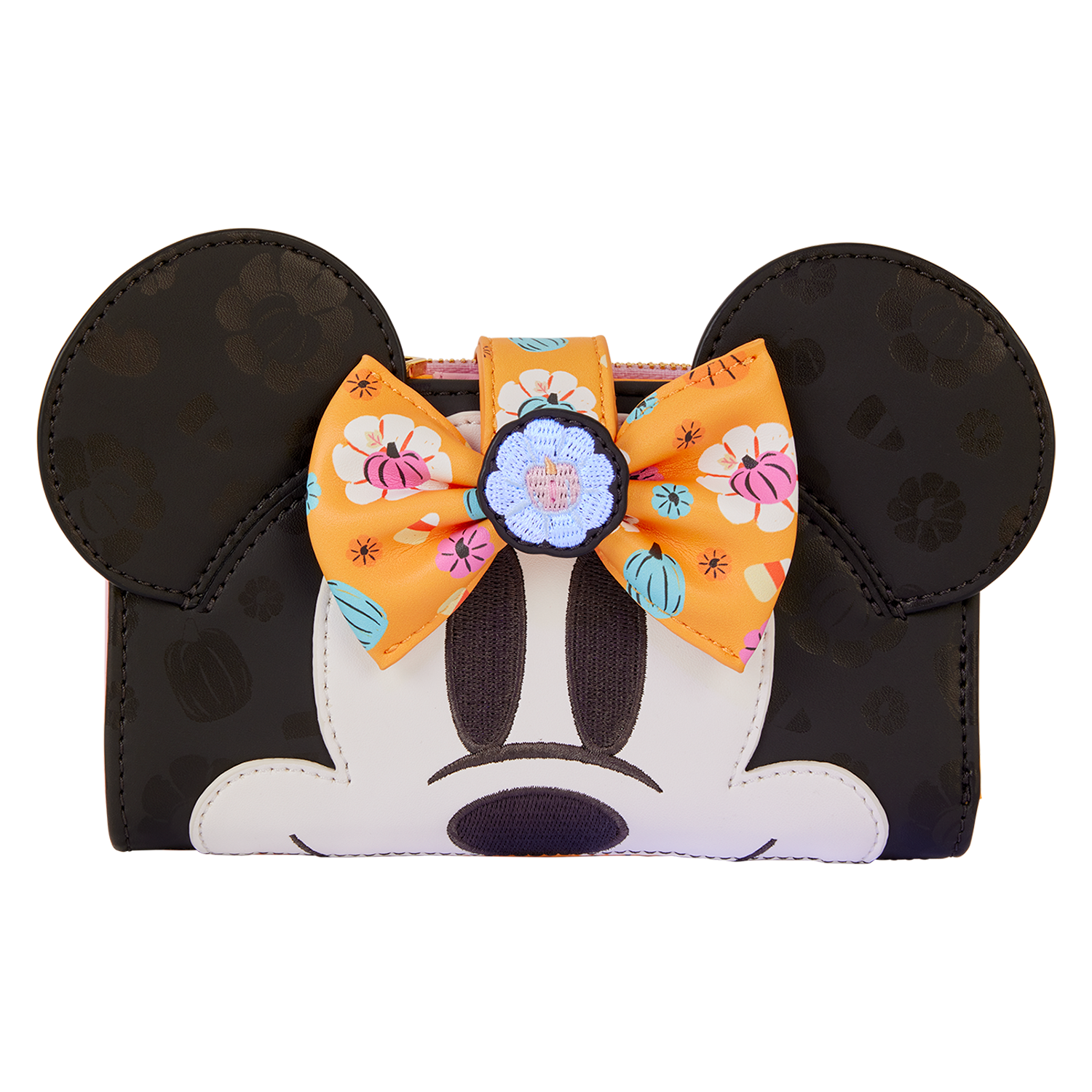 Loungefly Multicolor Minnie Mouse Cosplay Floral Pumpkin Flap Wallet