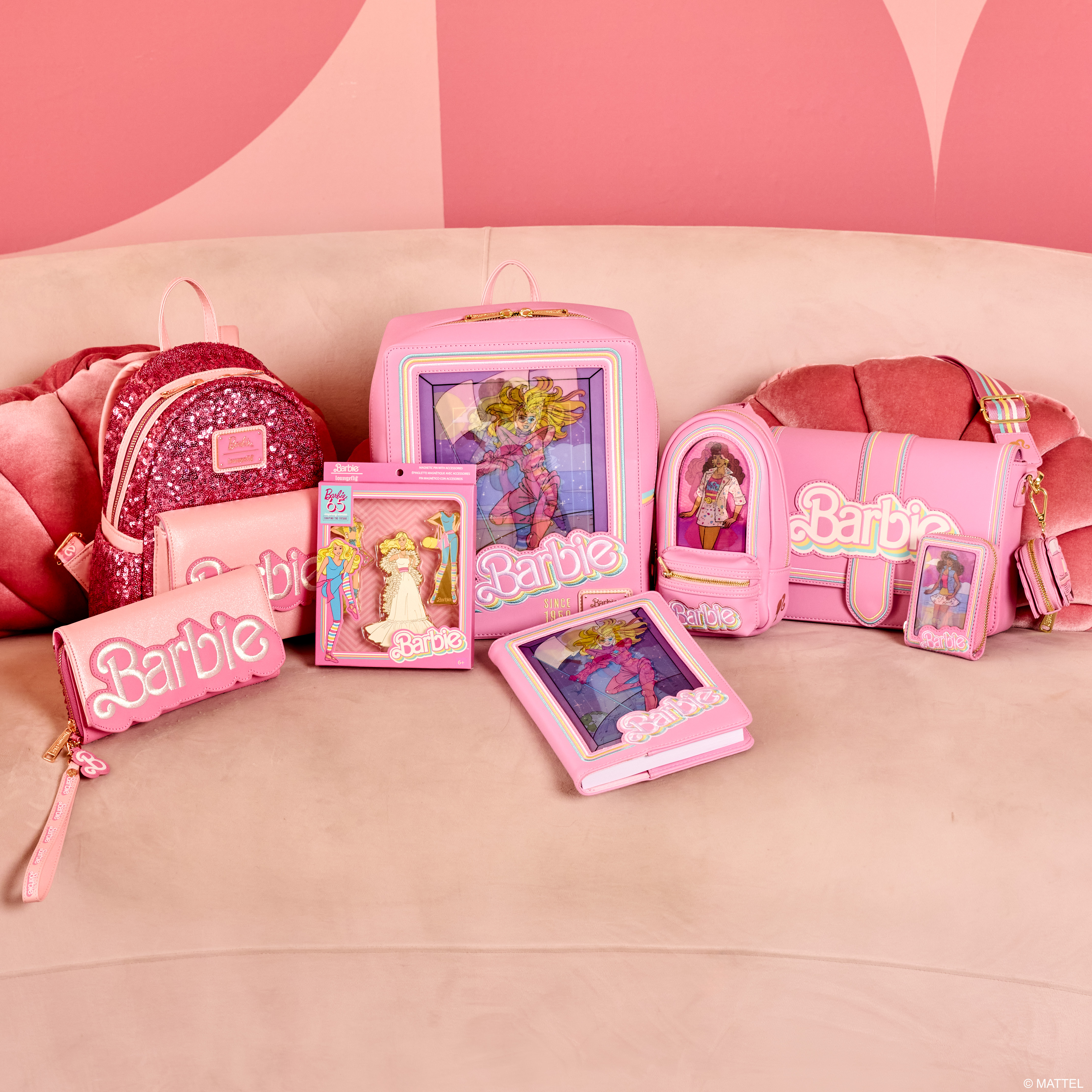 Loungefly Barbie 65th Anniversary Doll Box Triple Lenticular Mini Backpack. Barbie Doll Box Loungefly Triple Lenticular Mini Backpack  main image 2