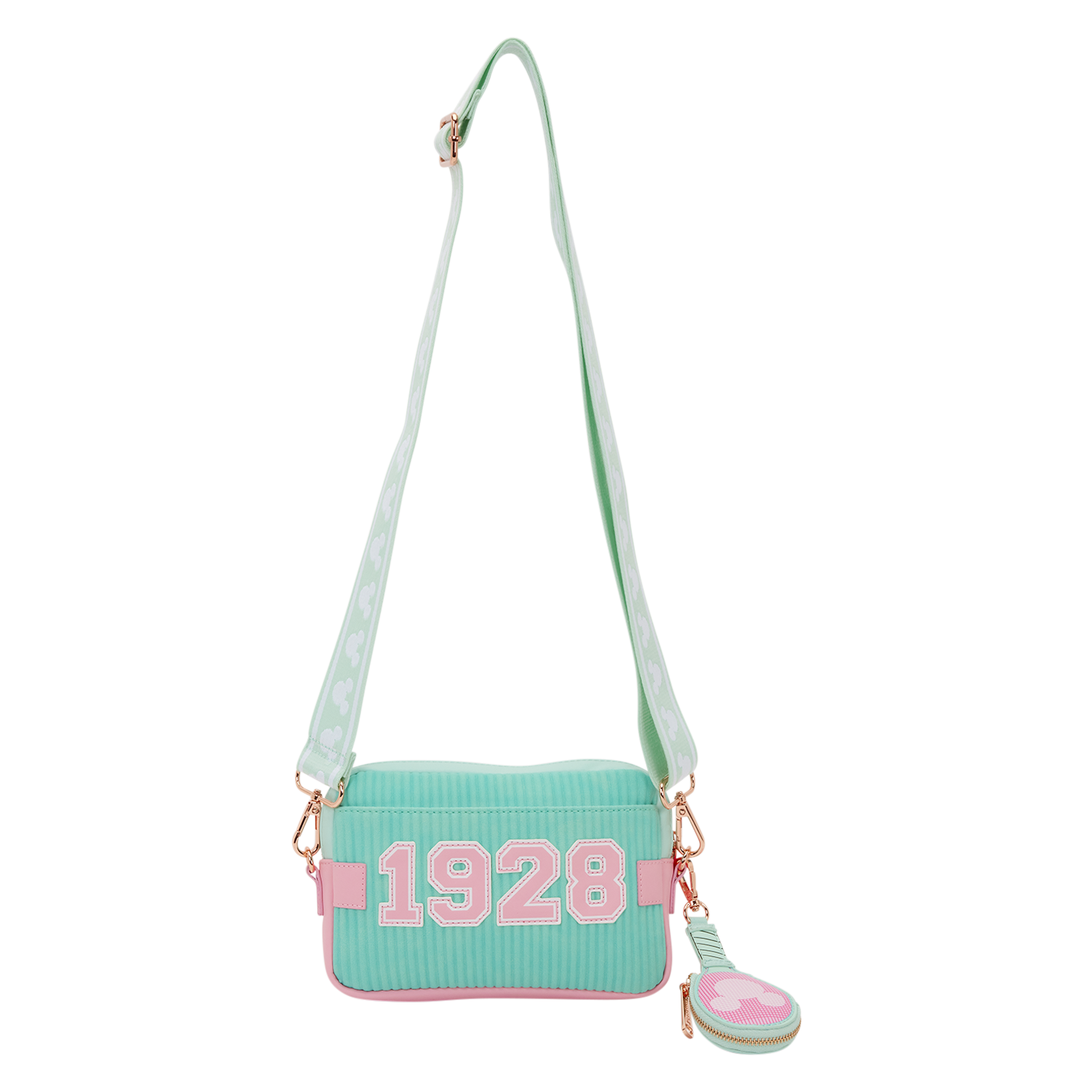 Loungefly Multicolor Mickey Mouse Tennis Sling Crossbody Bag With Coin Bag