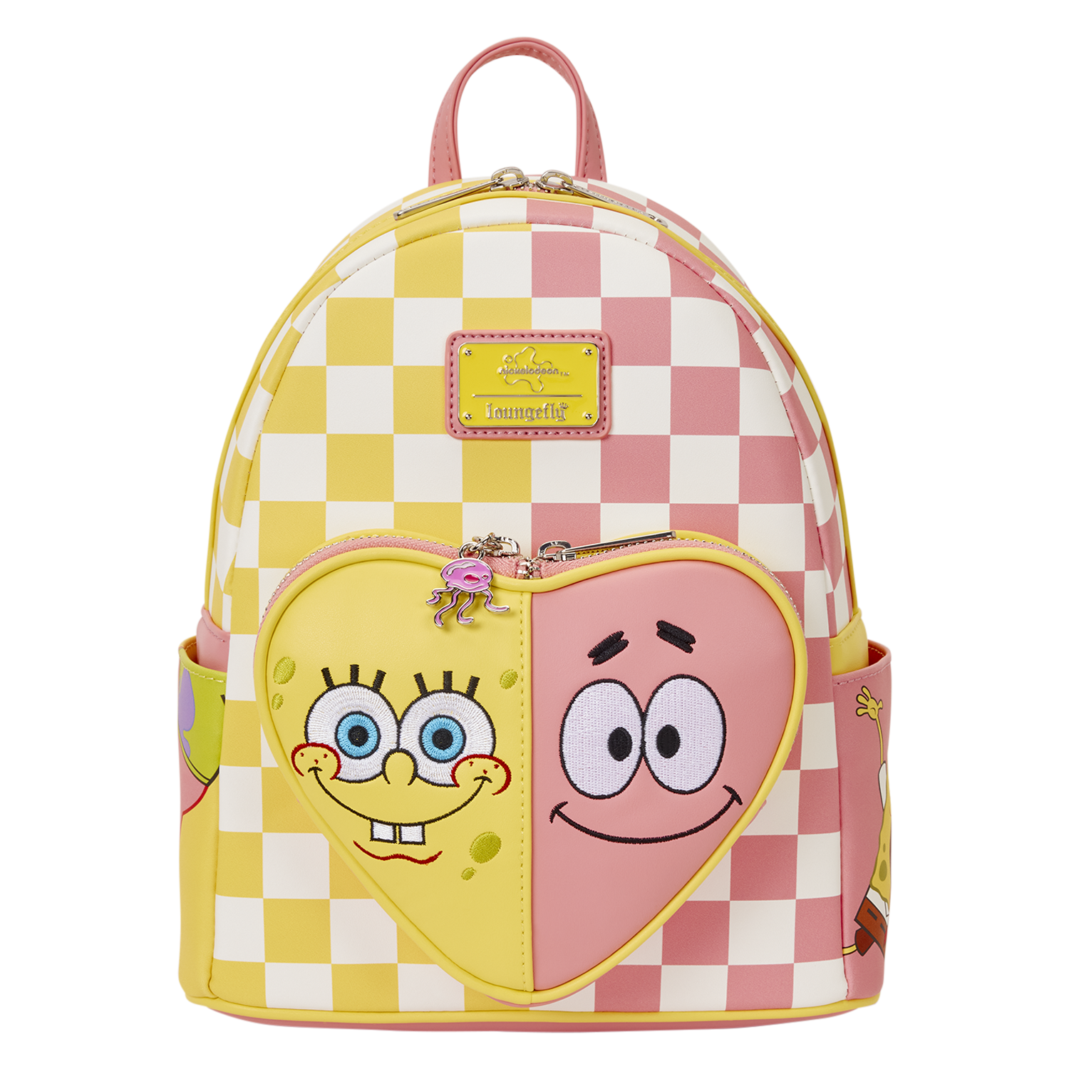 Loungefly Multicolor Spongebob Squarepants & Patrick Star Checkered Mini Backpack