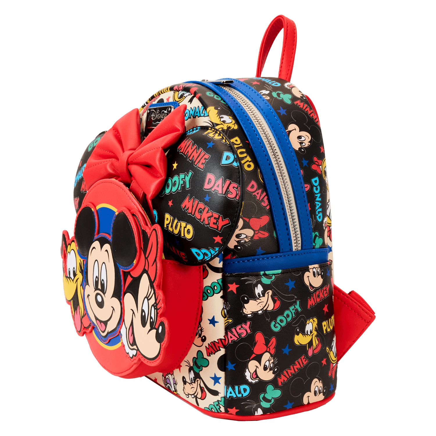 Mickey & Friends Classic All-Over Print Mini Backpack With Ear Headband ...