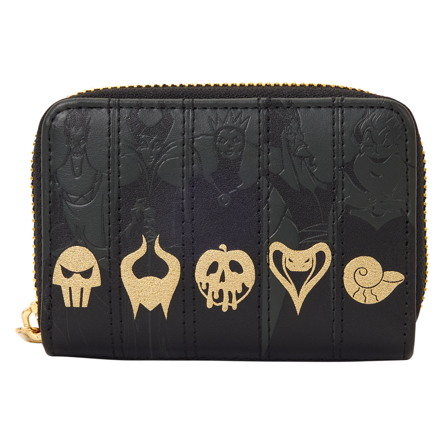 Loungefly Multicolor Disney Villains Black & Gold Zip Around Wallet