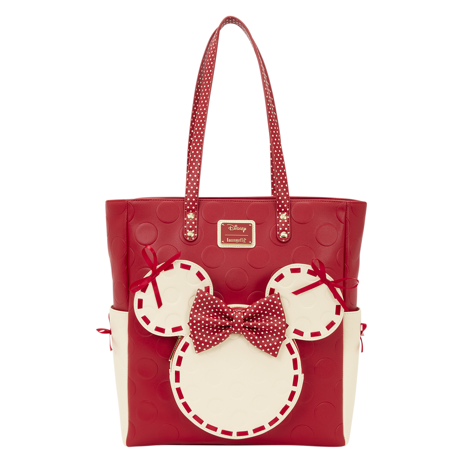 Loungefly Multicolor Minnie Mouse Rocks The Dots Coquette Tote Bag