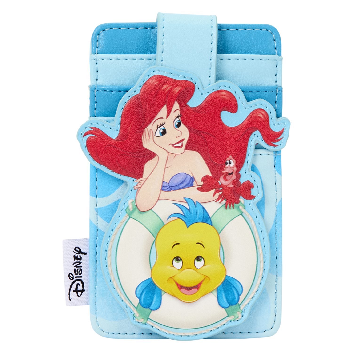 Loungefly Multicolor The Little Mermaid Ariel, Flounder & Sebastian Card Holder