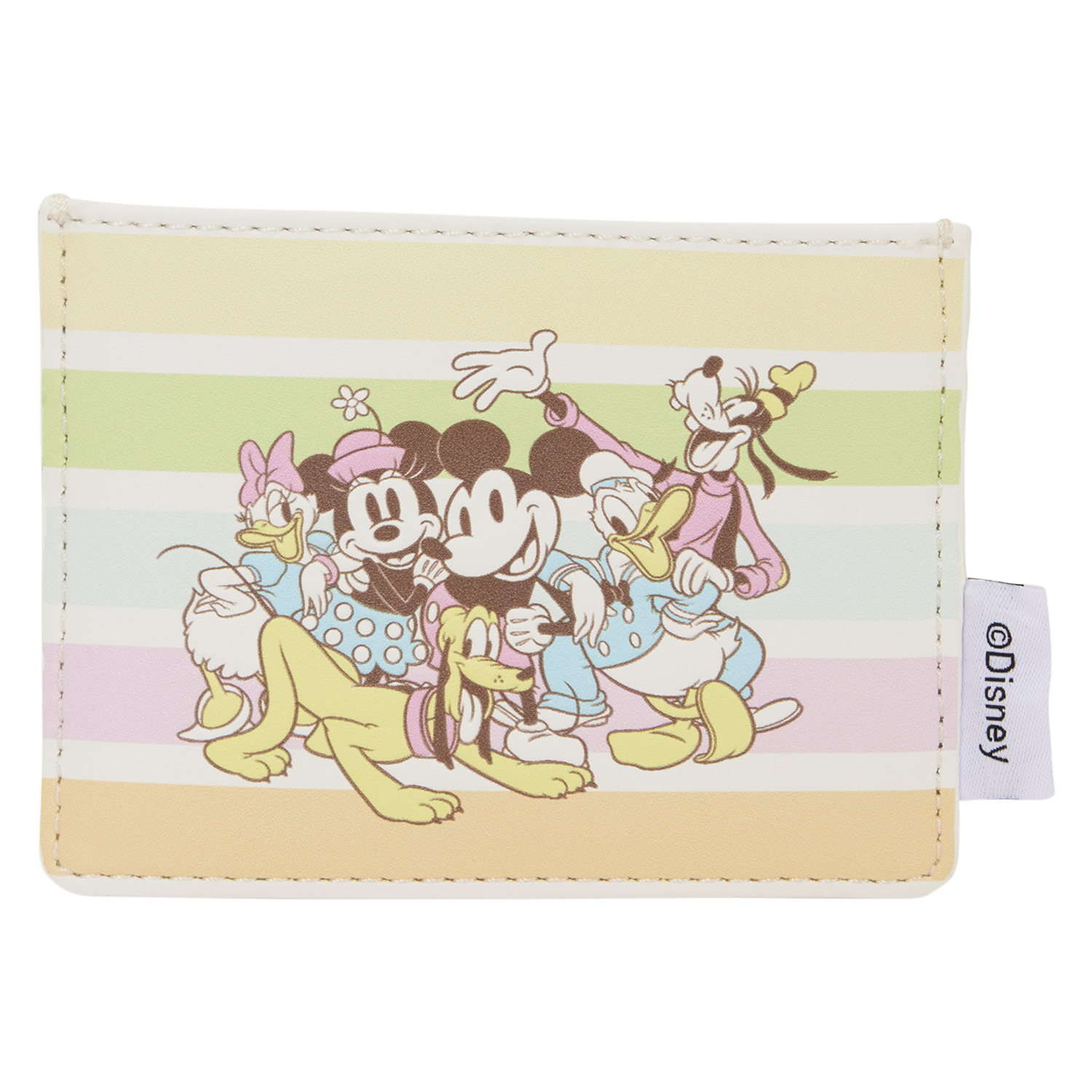 Loungefly Multicolor Mickey & Friends Rainbow Stripes Card Holder