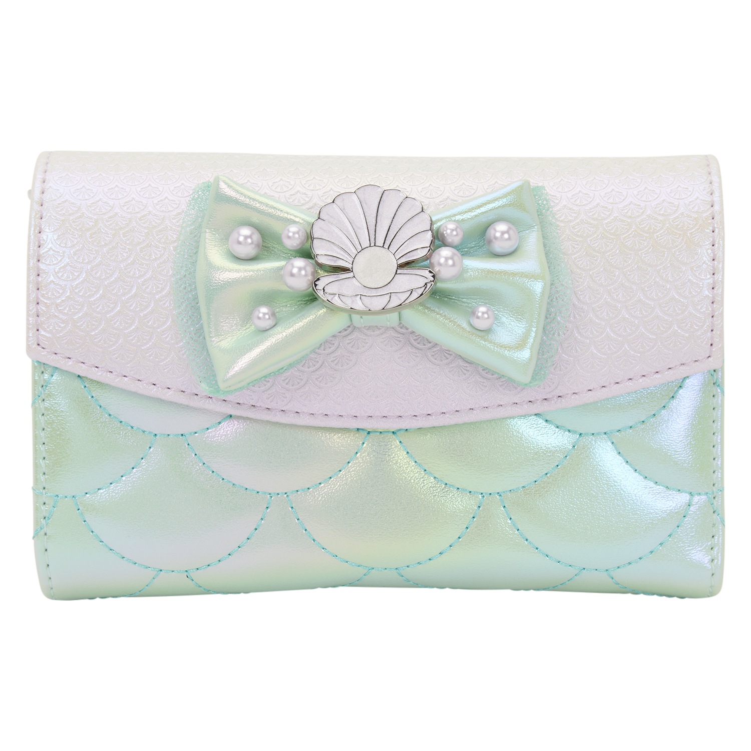 Loungefly Multicolor The Little Mermaid Iridescent Pearl Flap Wallet