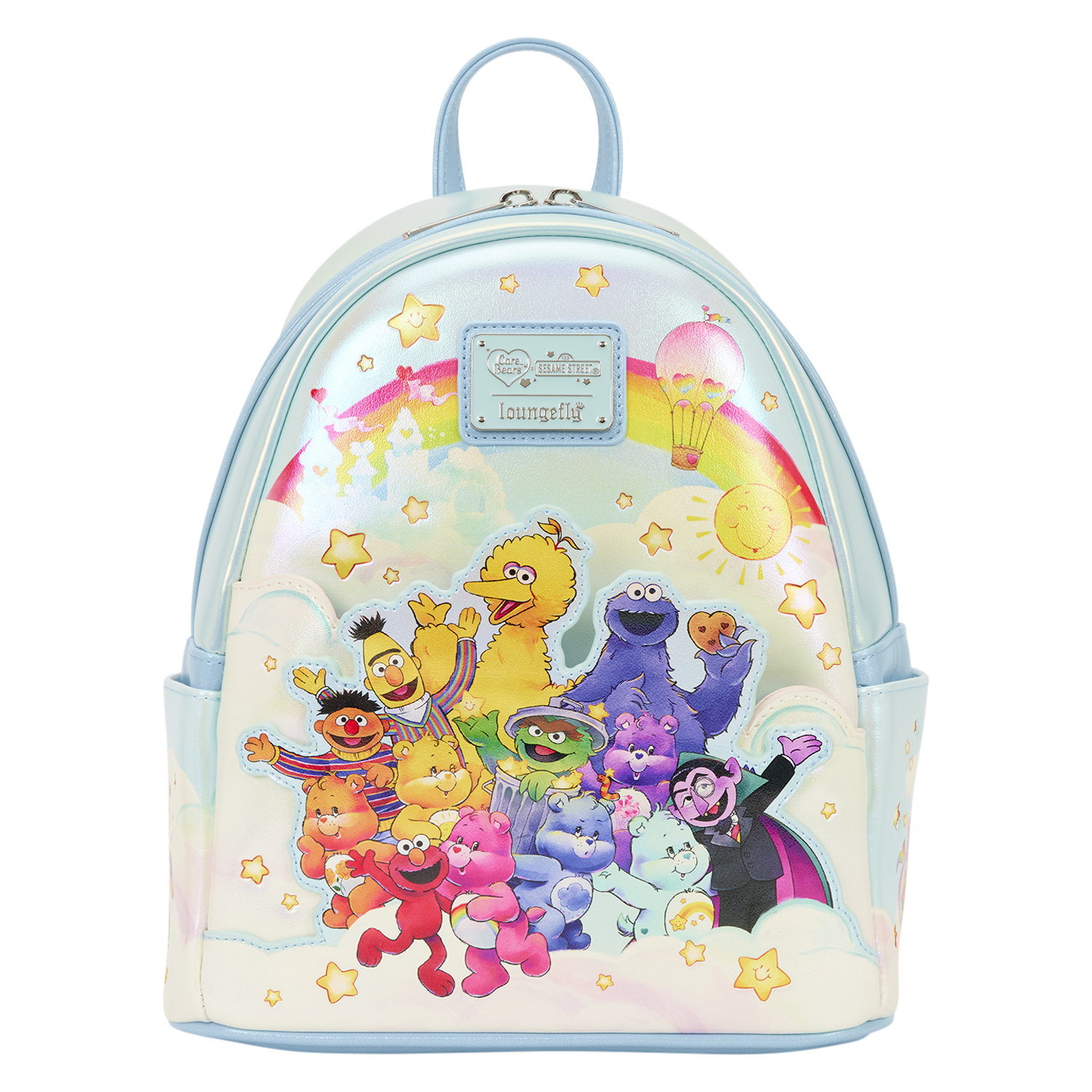 Loungefly Multicolor Care Bears X Sesame Street Mini Backpack