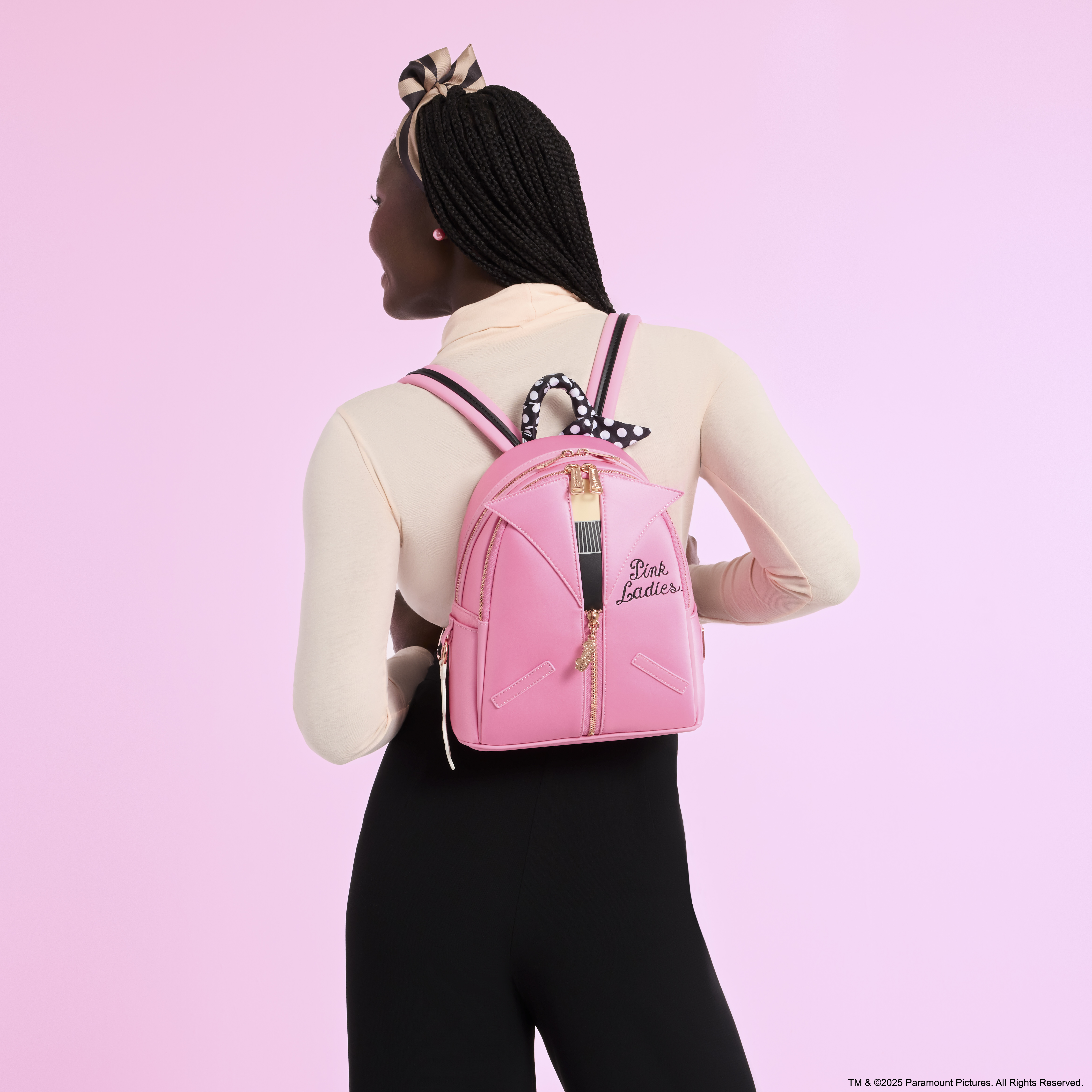 backpack women mini Ella Leather Though small Grease Exclusive Pink Ladies Cosplay