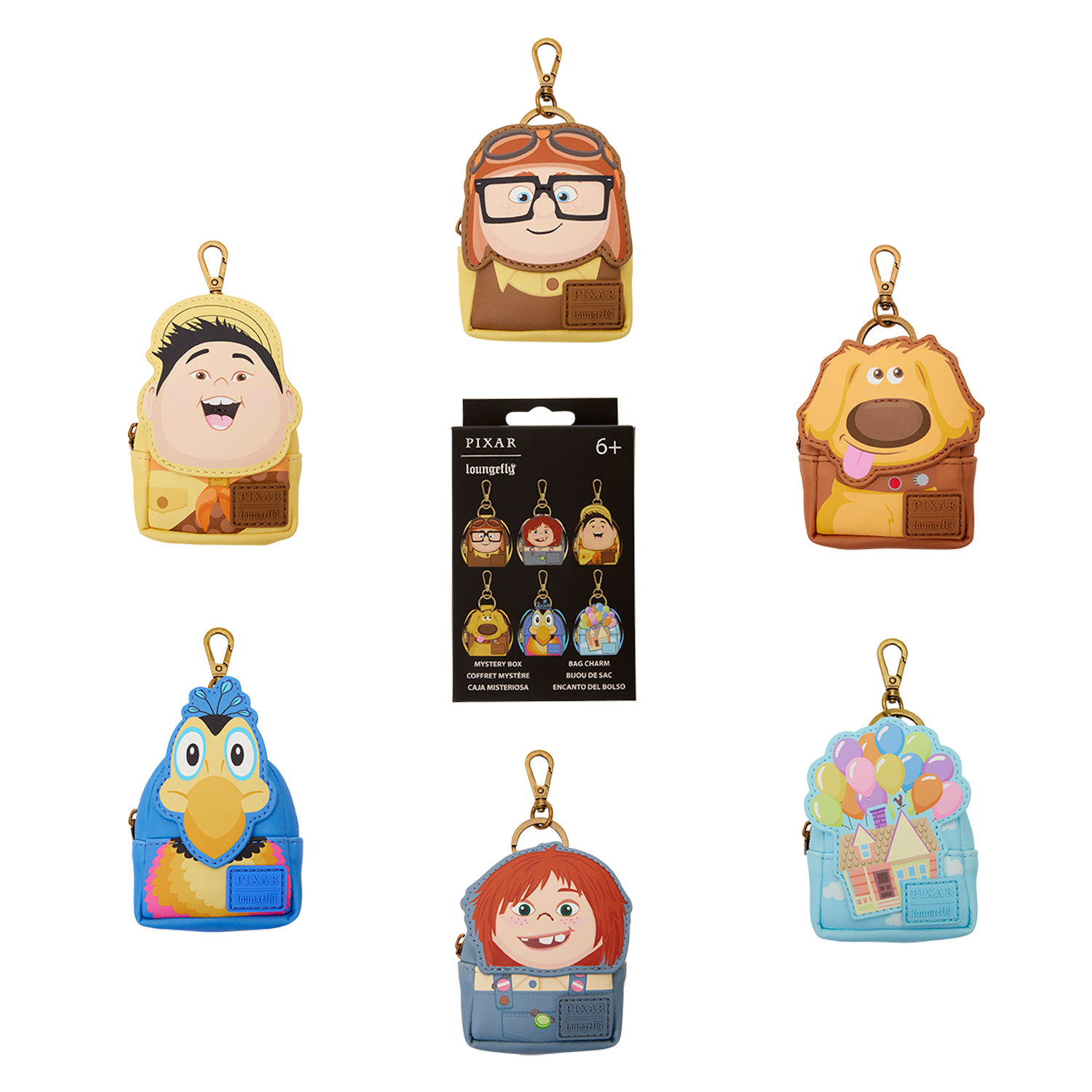 Loungefly Multicolor Up Cosplay Mystery Mini Backpack Keychain Charm