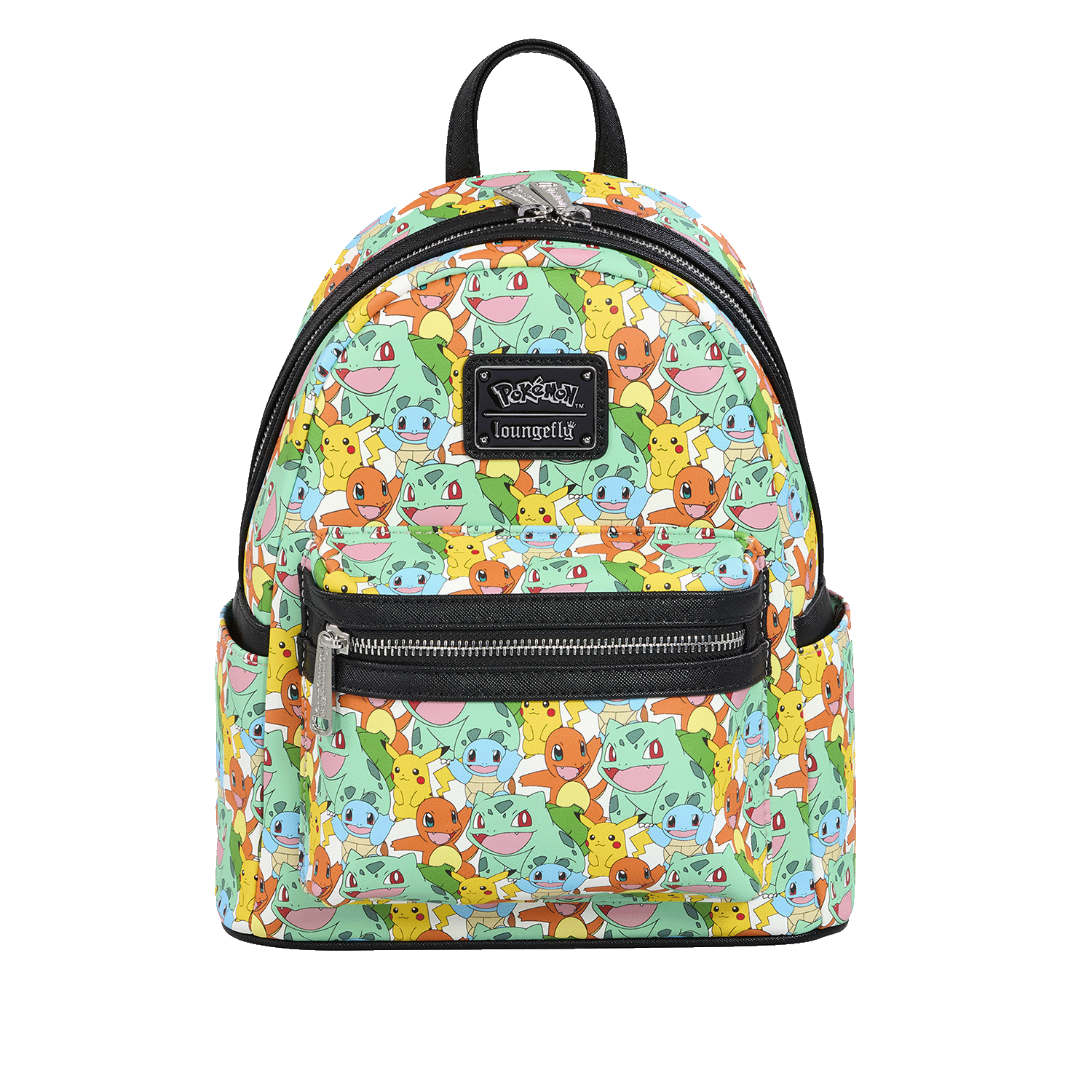 Loungefly Multicolor Pokémon Pikachu And Starters All Over Print Mini Backpack