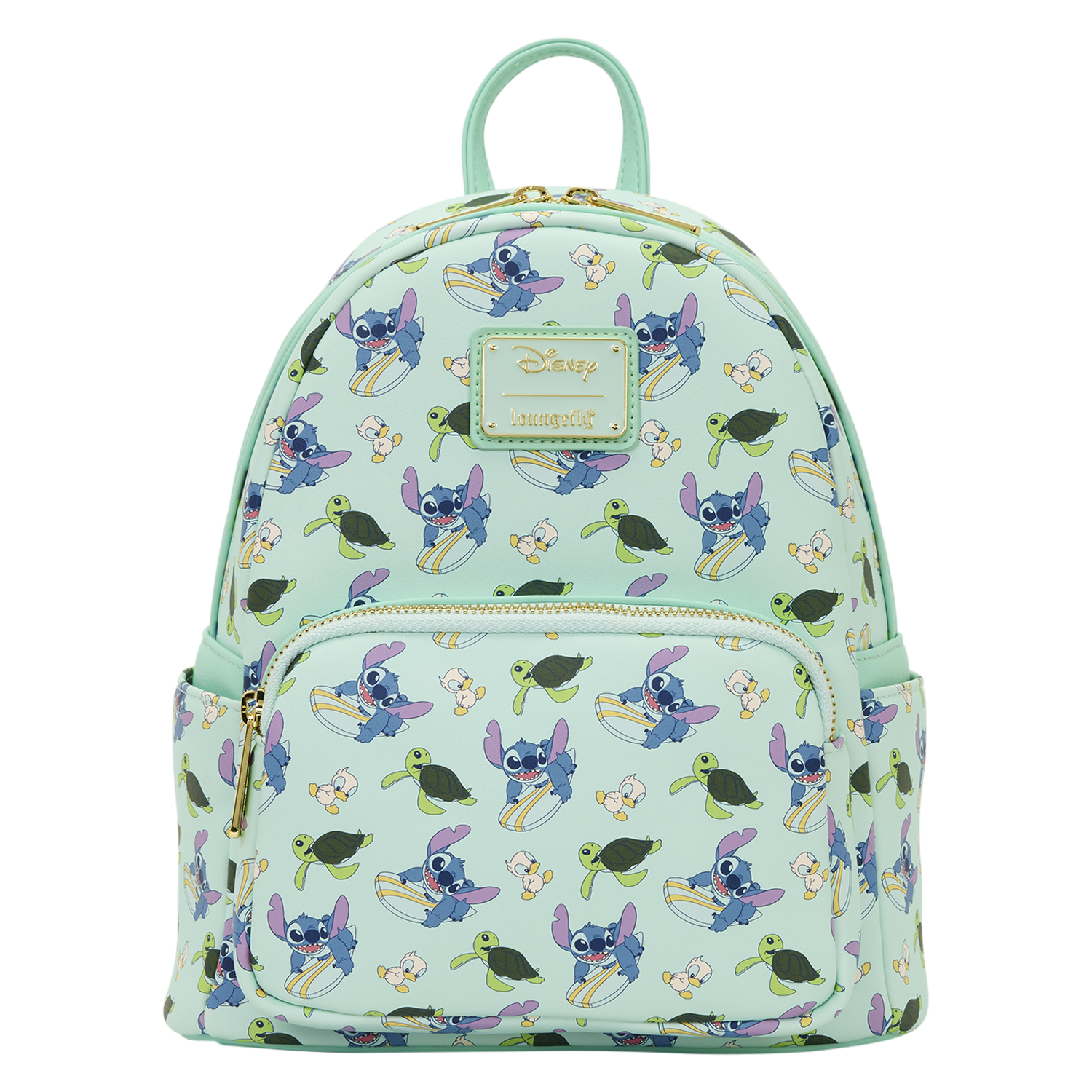 Loungefly Multicolor Lilo & Stitch Animal Friends All-Over Print Mini Backpack