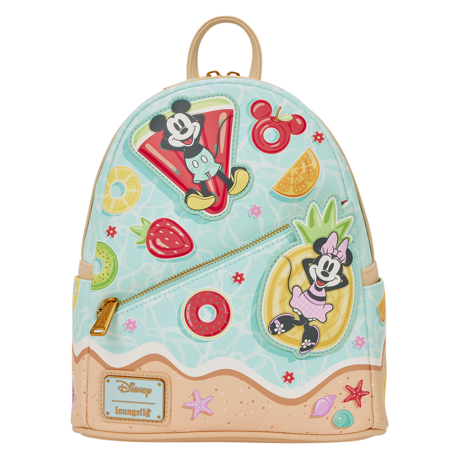 Loungefly Multicolor Mickey & Minnie Beach Fun Mini Backpack